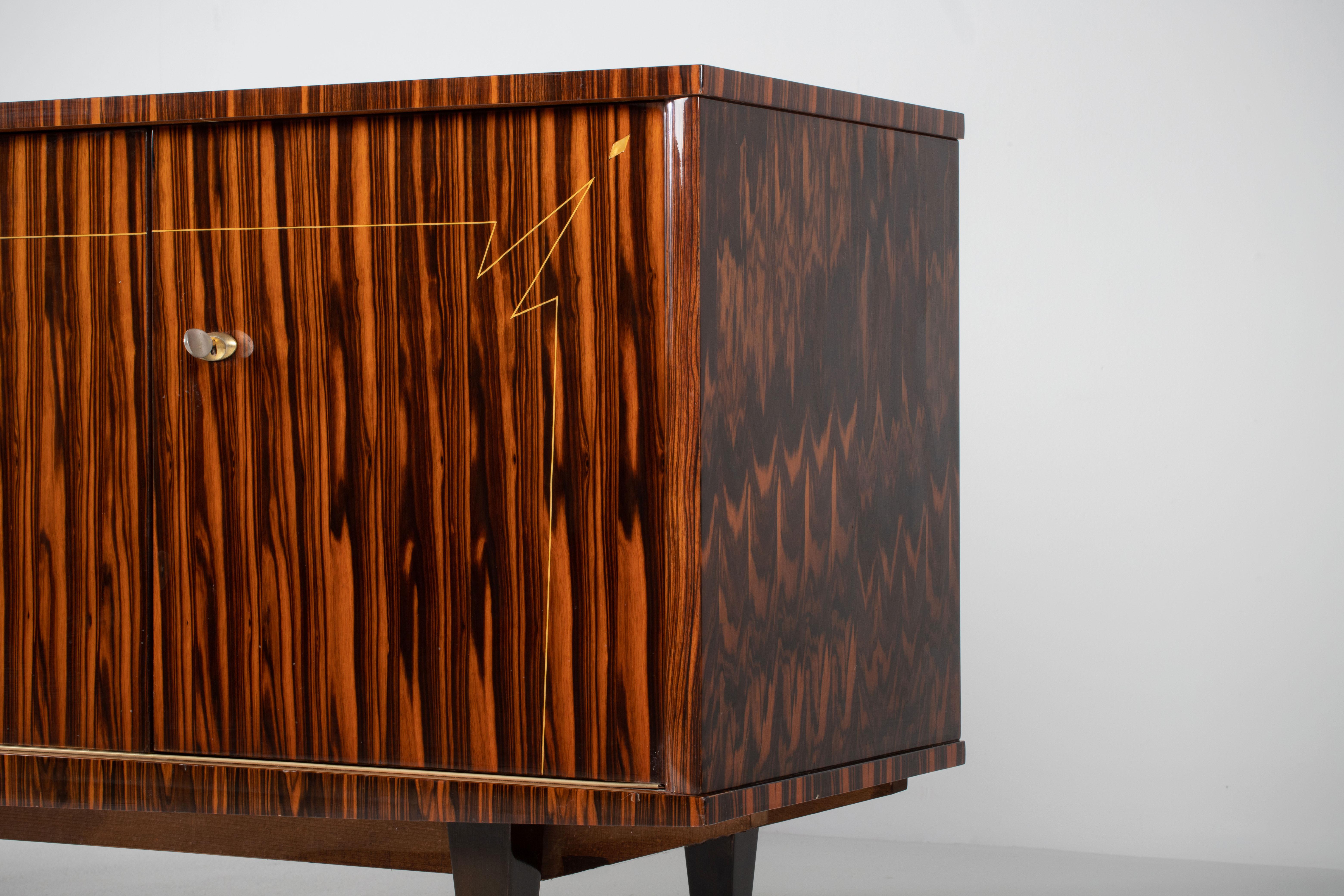 Mid-Century Macassar Sideboard, France, 1960s For Sale 4