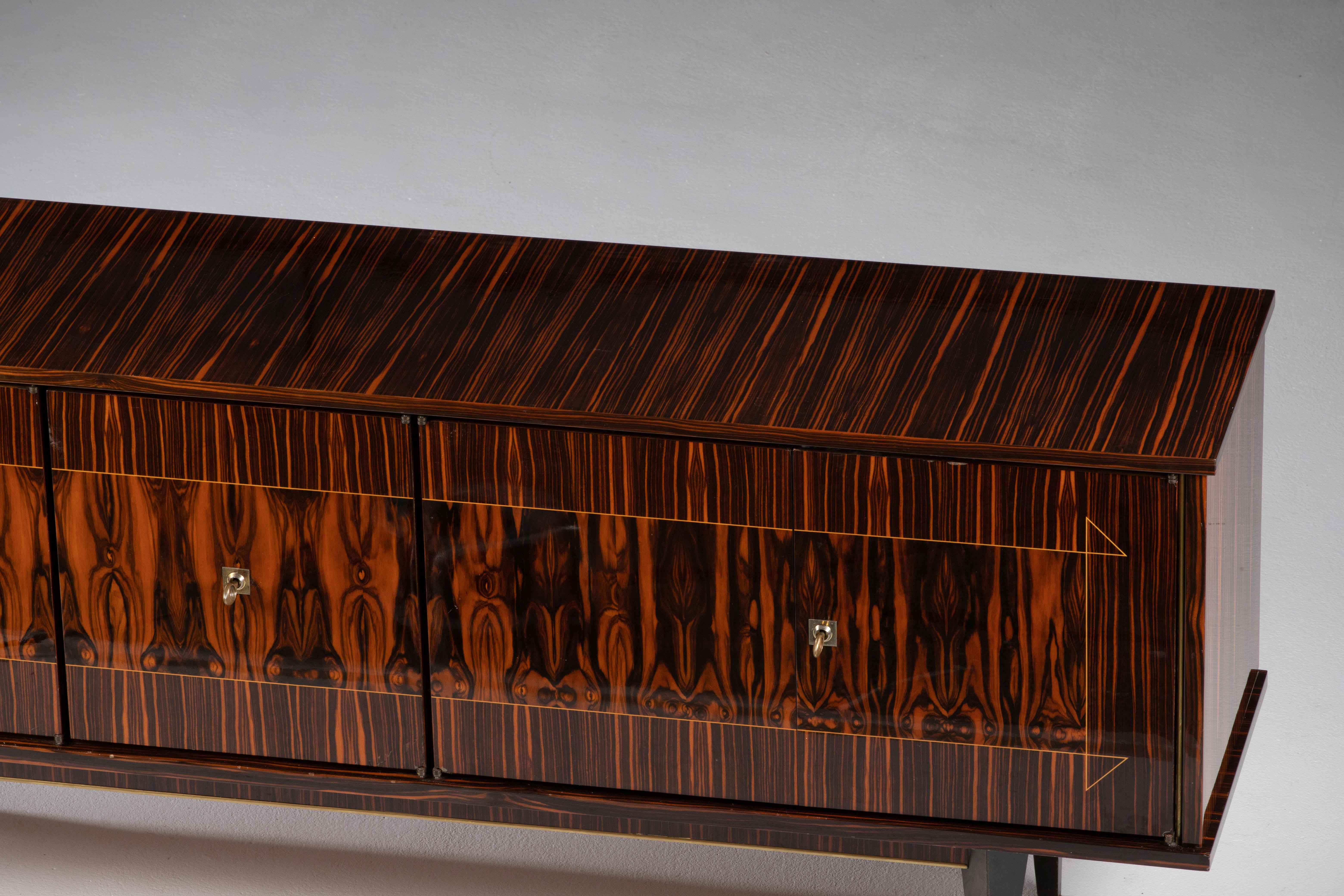French MidCentury Macassar Sideboard, France, 1960s