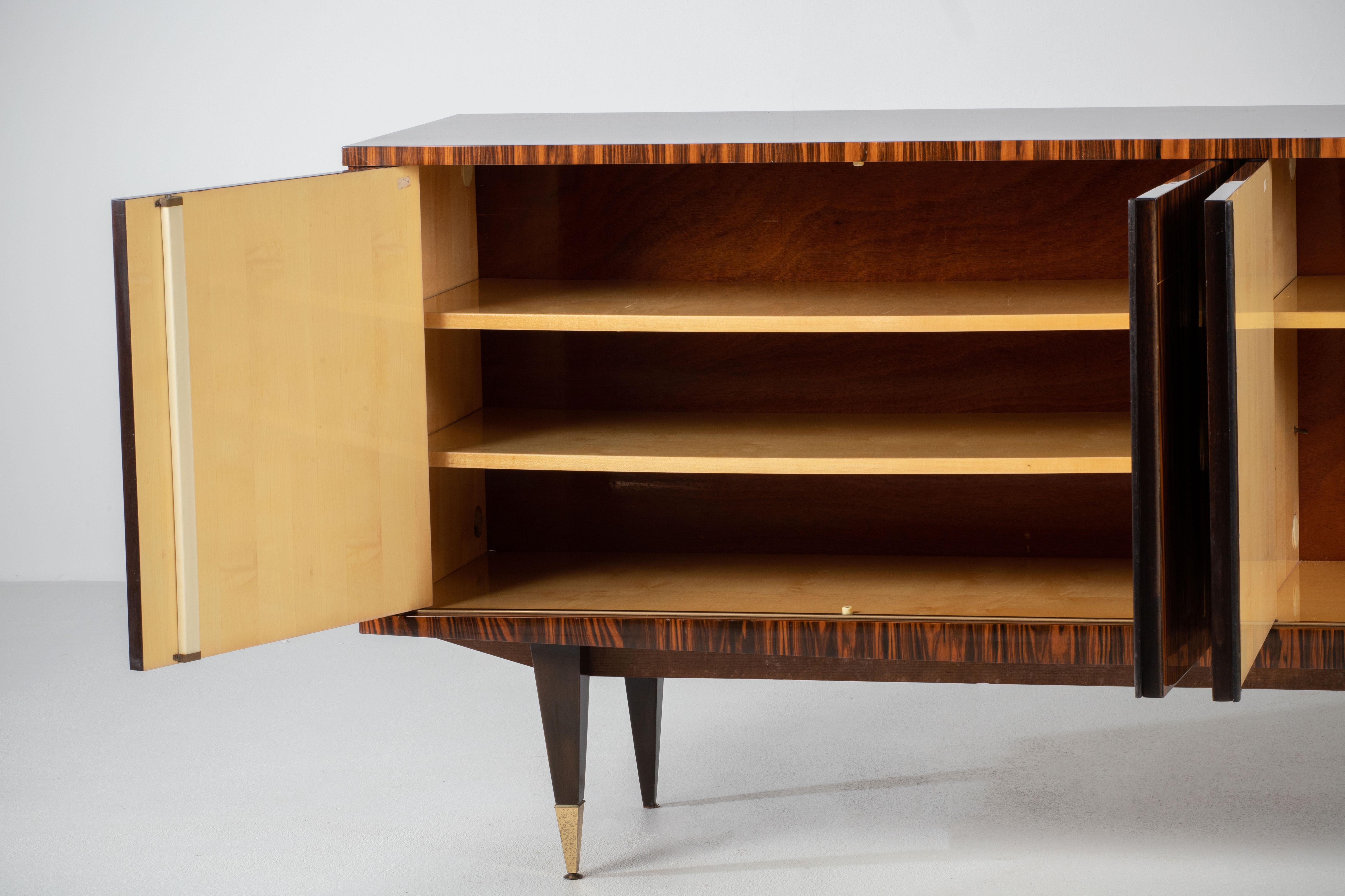 French Mid-Century Macassar Sideboard, France, 1960s For Sale