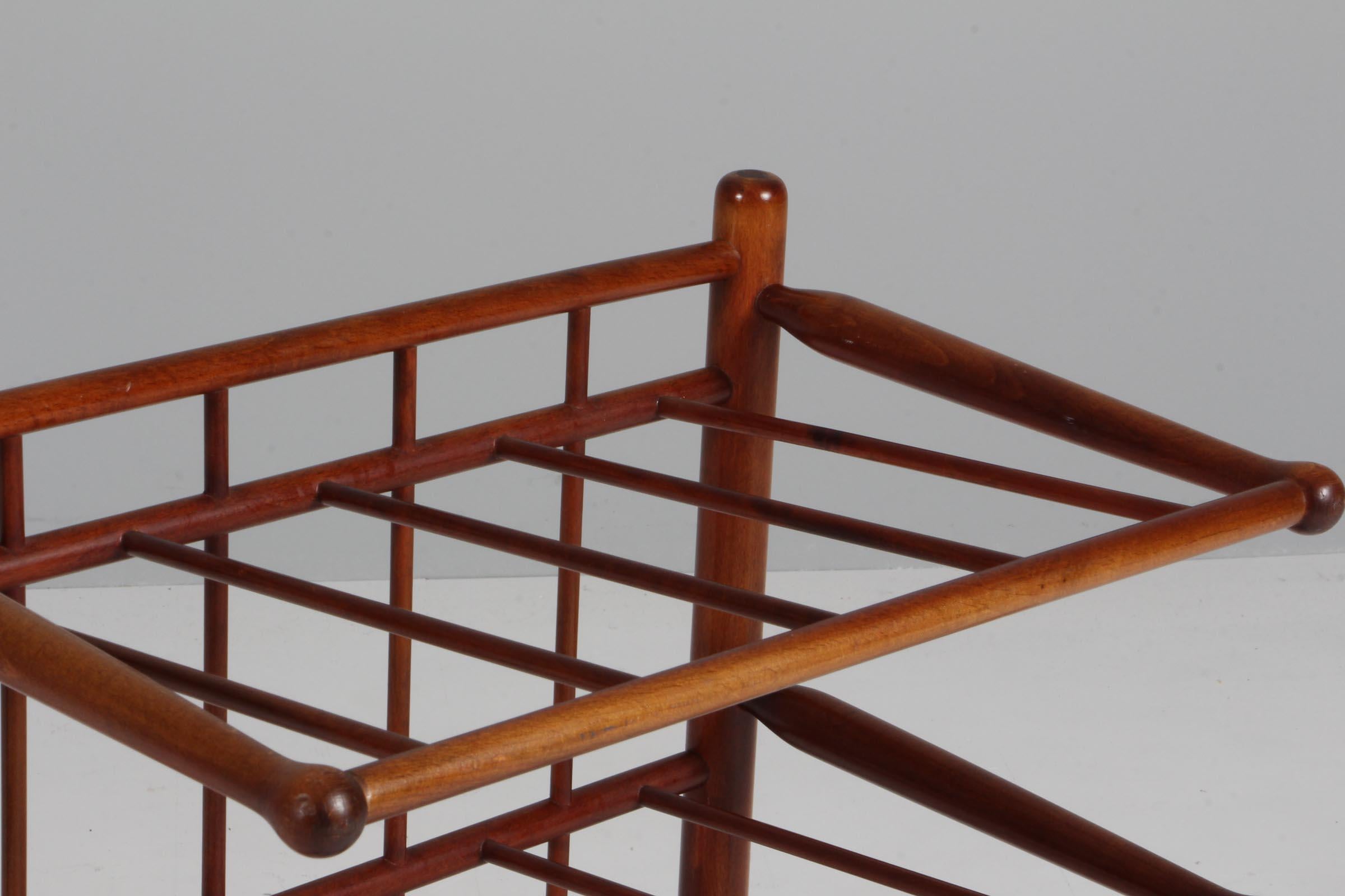 Midcentury Magazine Rack by Frits Henningsen for Andreas Tuck, Denmark, 1940s In Good Condition For Sale In Esbjerg, DK
