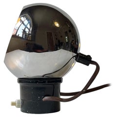 Midcentury Magnetic Mirror Chrome Eye-Ball Wall Sconce, 1970s