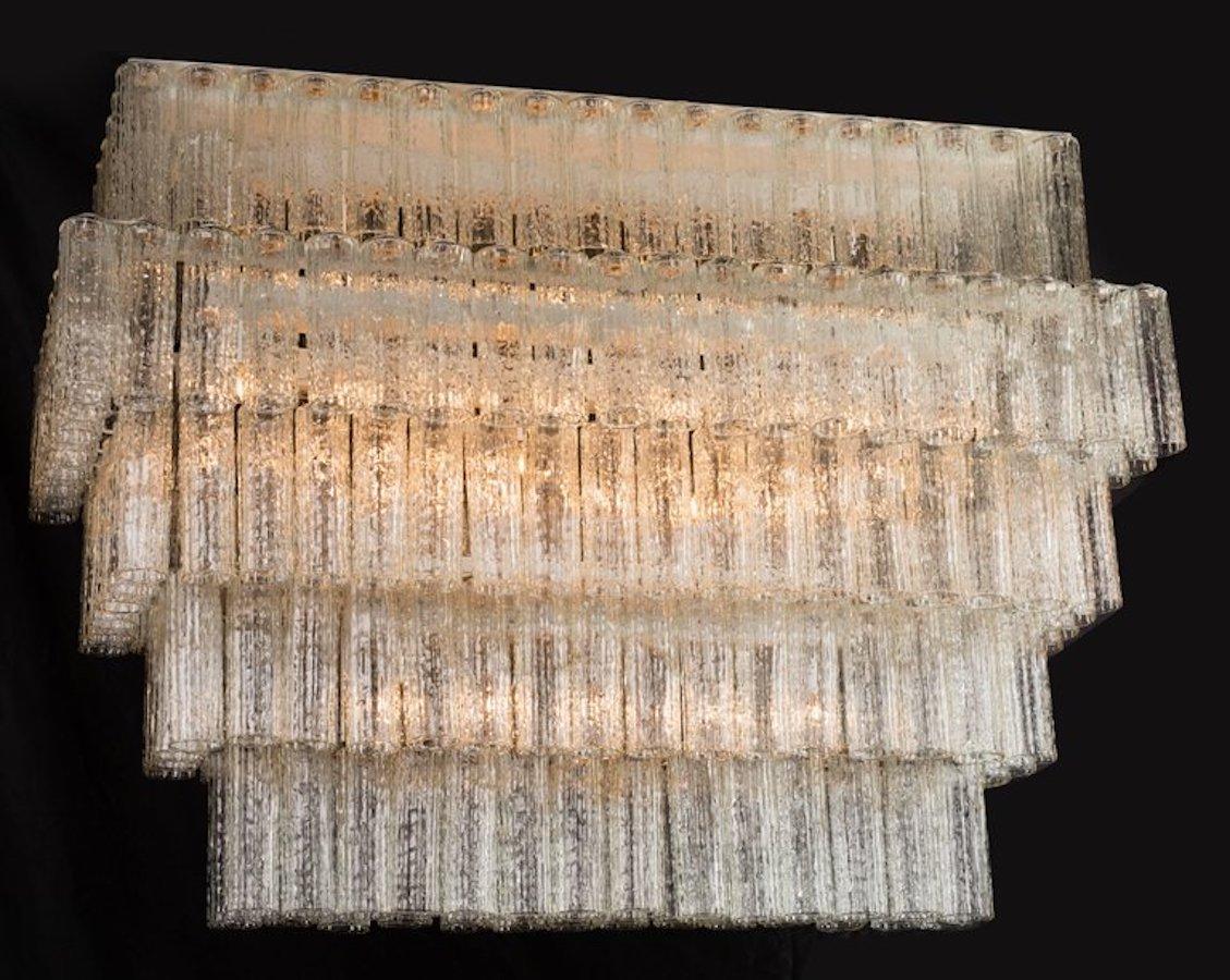 Prächtiger Muranoglas-Kronleuchter aus der Mitte des Jahrhunderts von Venini, 1970er Jahre im Zustand „Gut“ in Rome, IT
