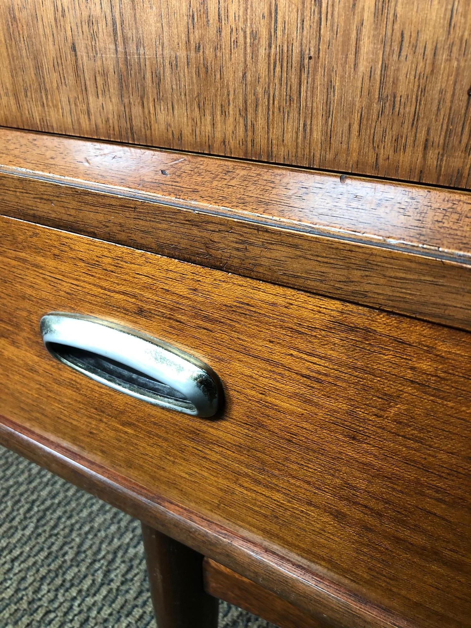 Midcentury Mahogany Credenza Sideboard with Metal Pulls by G Plan For Sale 3