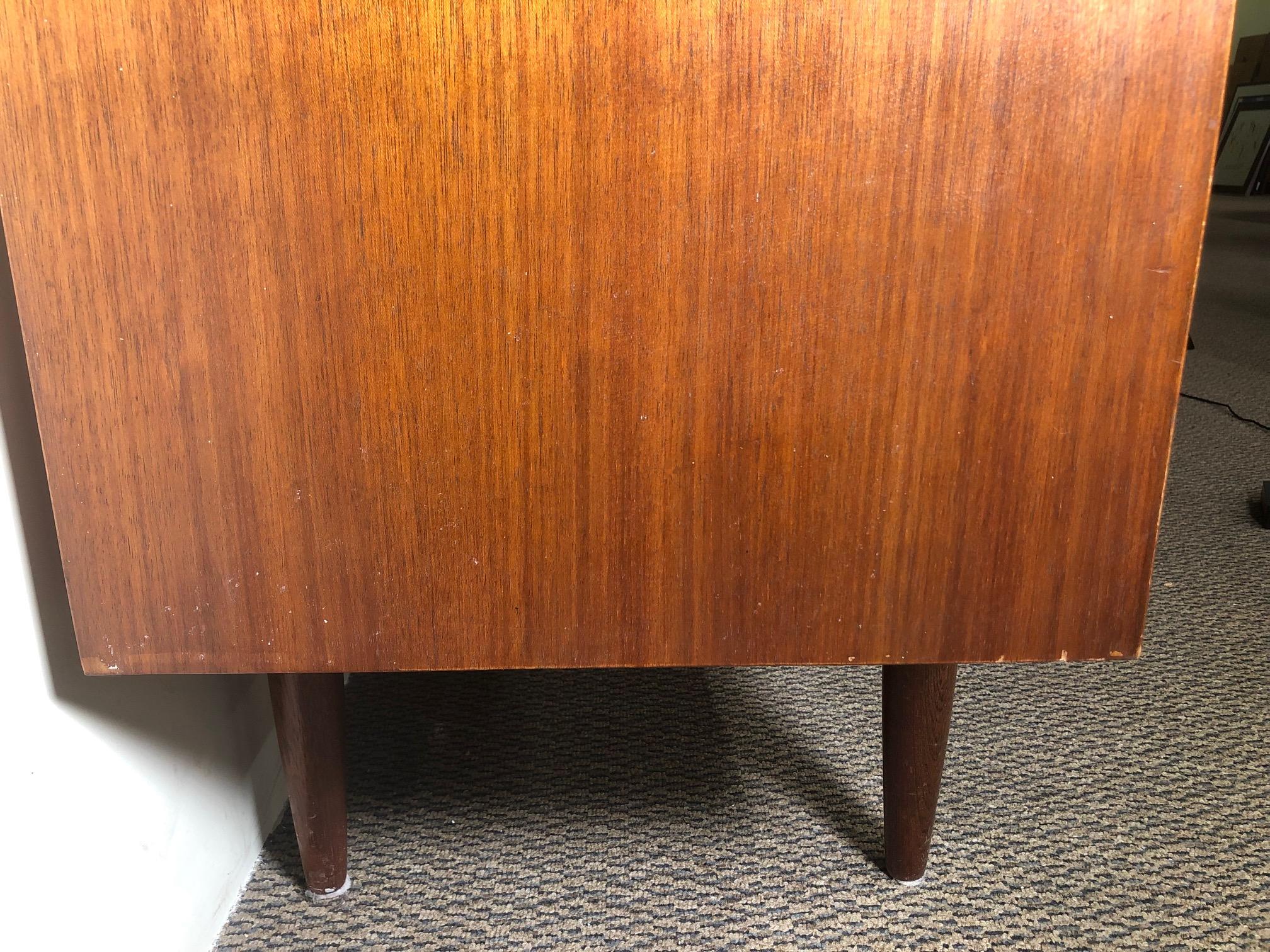 Midcentury Mahogany Credenza Sideboard with Metal Pulls by G Plan For Sale 10