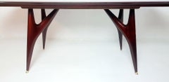 Midcentury Mahogany Dining Table by Vittorio Dassi, Italy