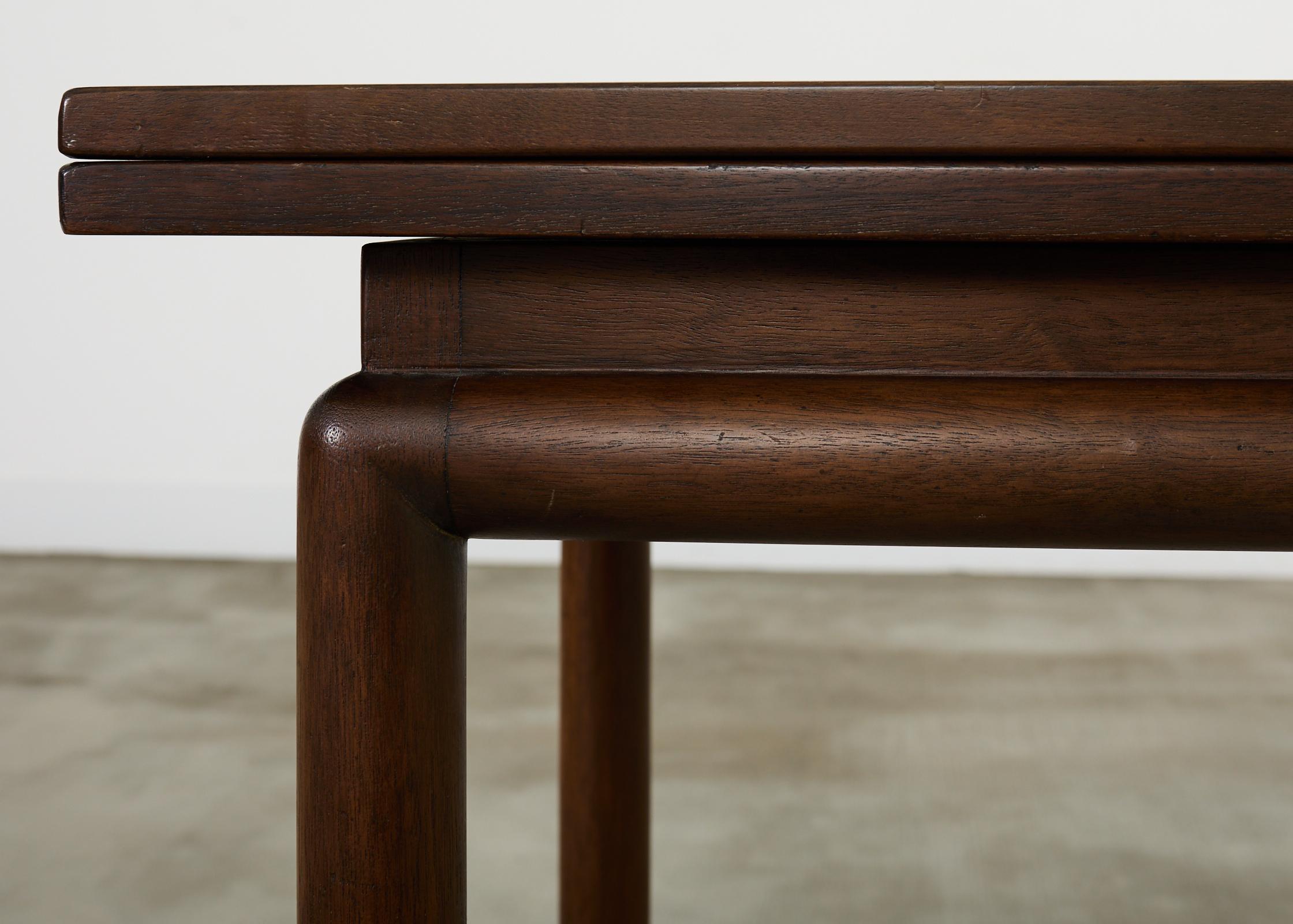 Midcentury Mahogany Flip-Top Console Dining Table by Kittinger 3