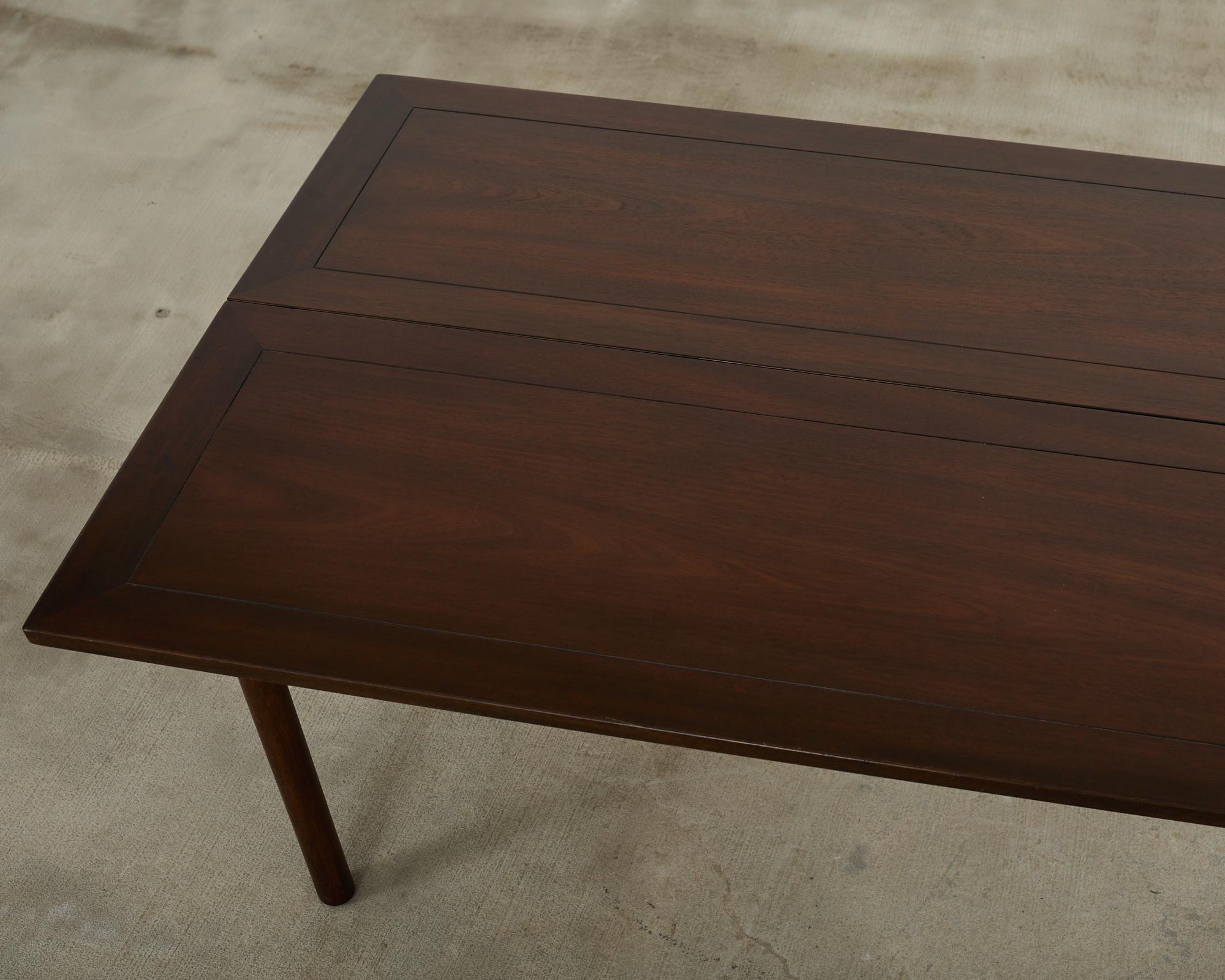Midcentury Mahogany Flip-Top Console Dining Table by Kittinger 9