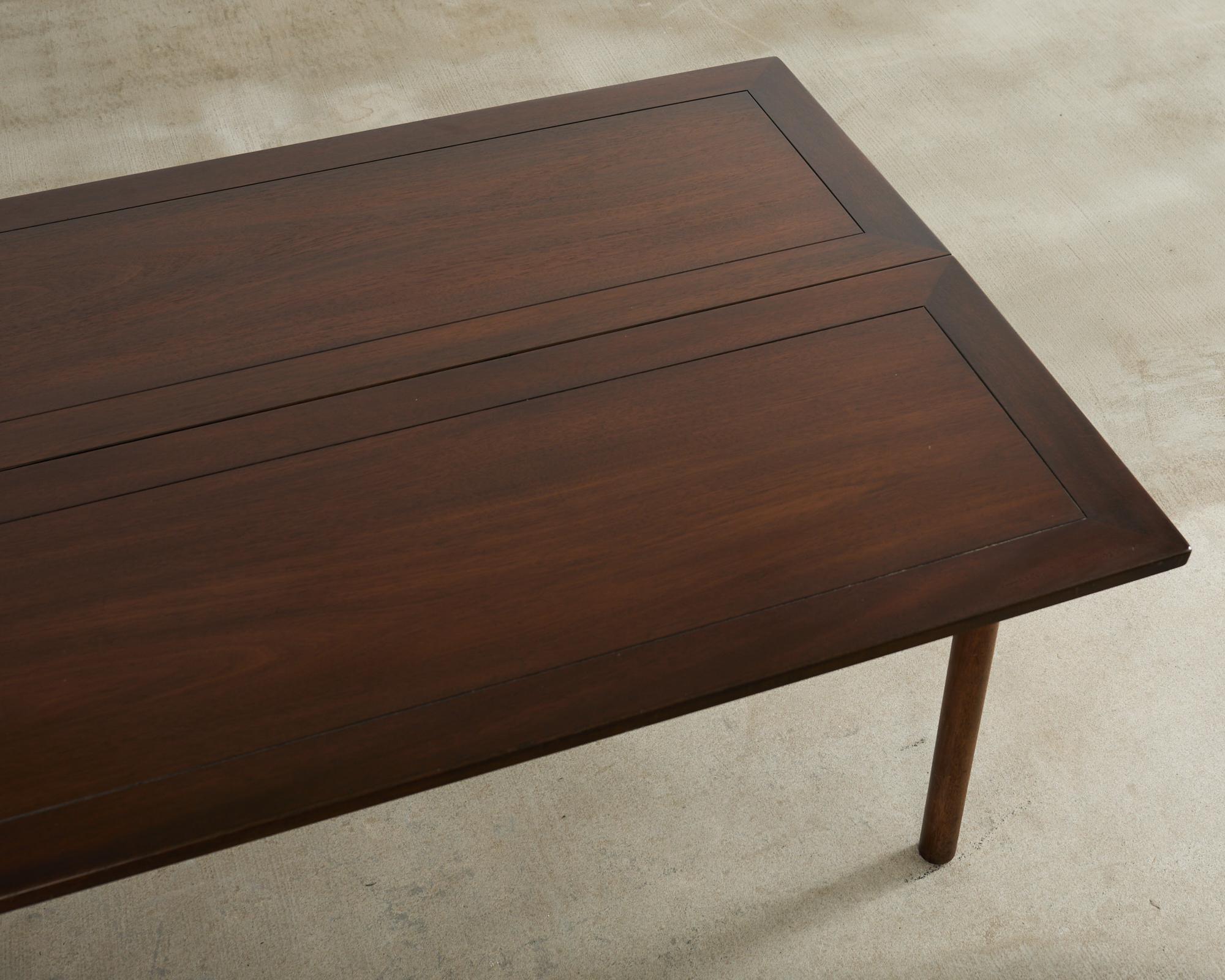 Midcentury Mahogany Flip-Top Console Dining Table by Kittinger 10