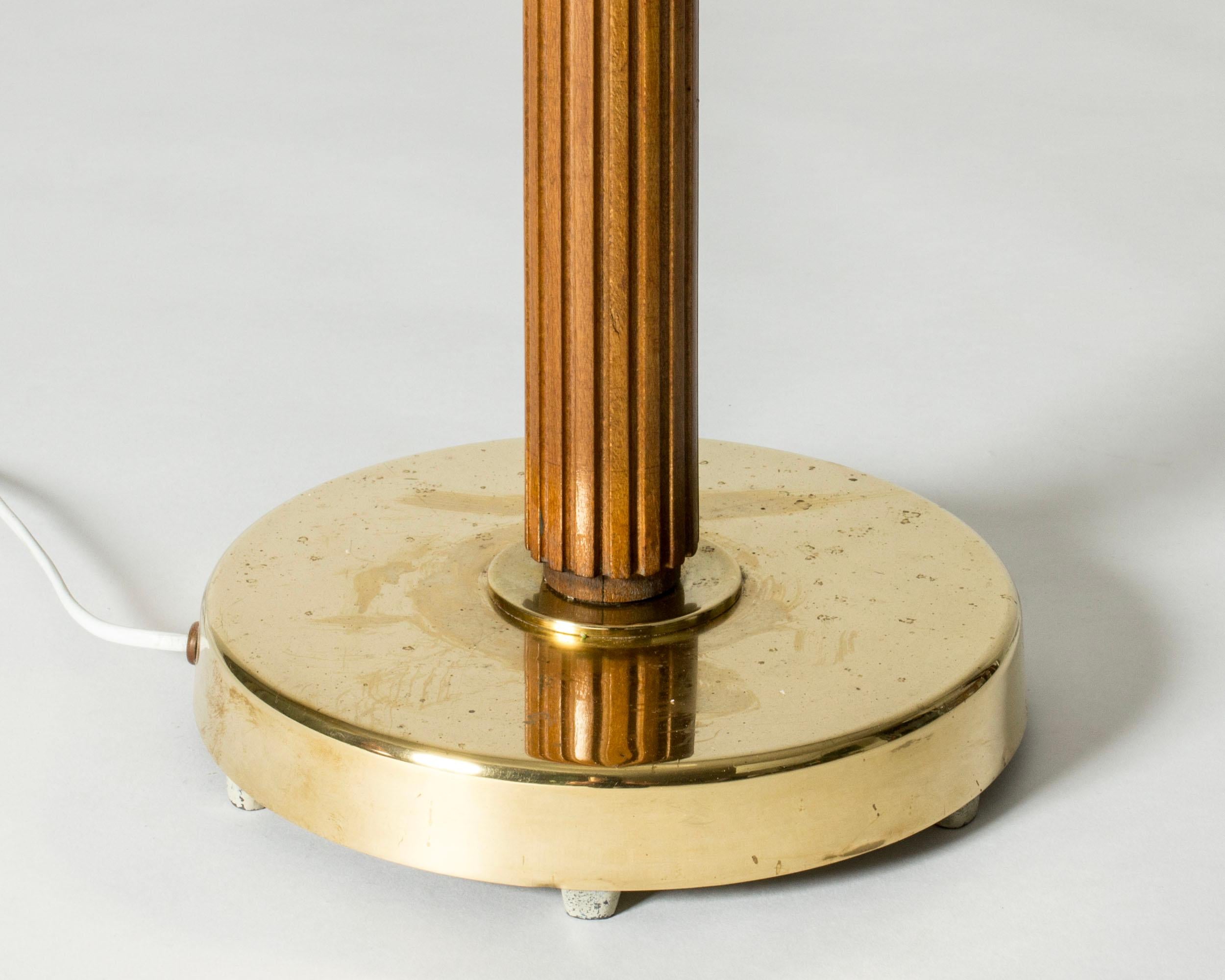 Scandinave moderne Lampadaire en acajou du milieu du siècle par Hans Bergström, Suède, années 1950 en vente