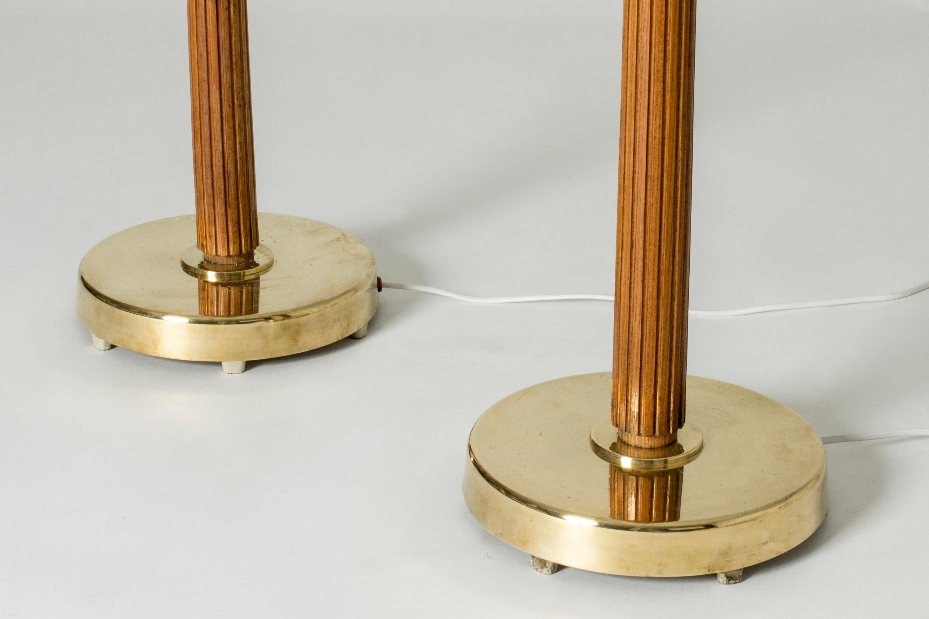 Mid-20th Century Midcentury Mahogany Floor Lamps by Hans Bergström, Sweden, 1950s