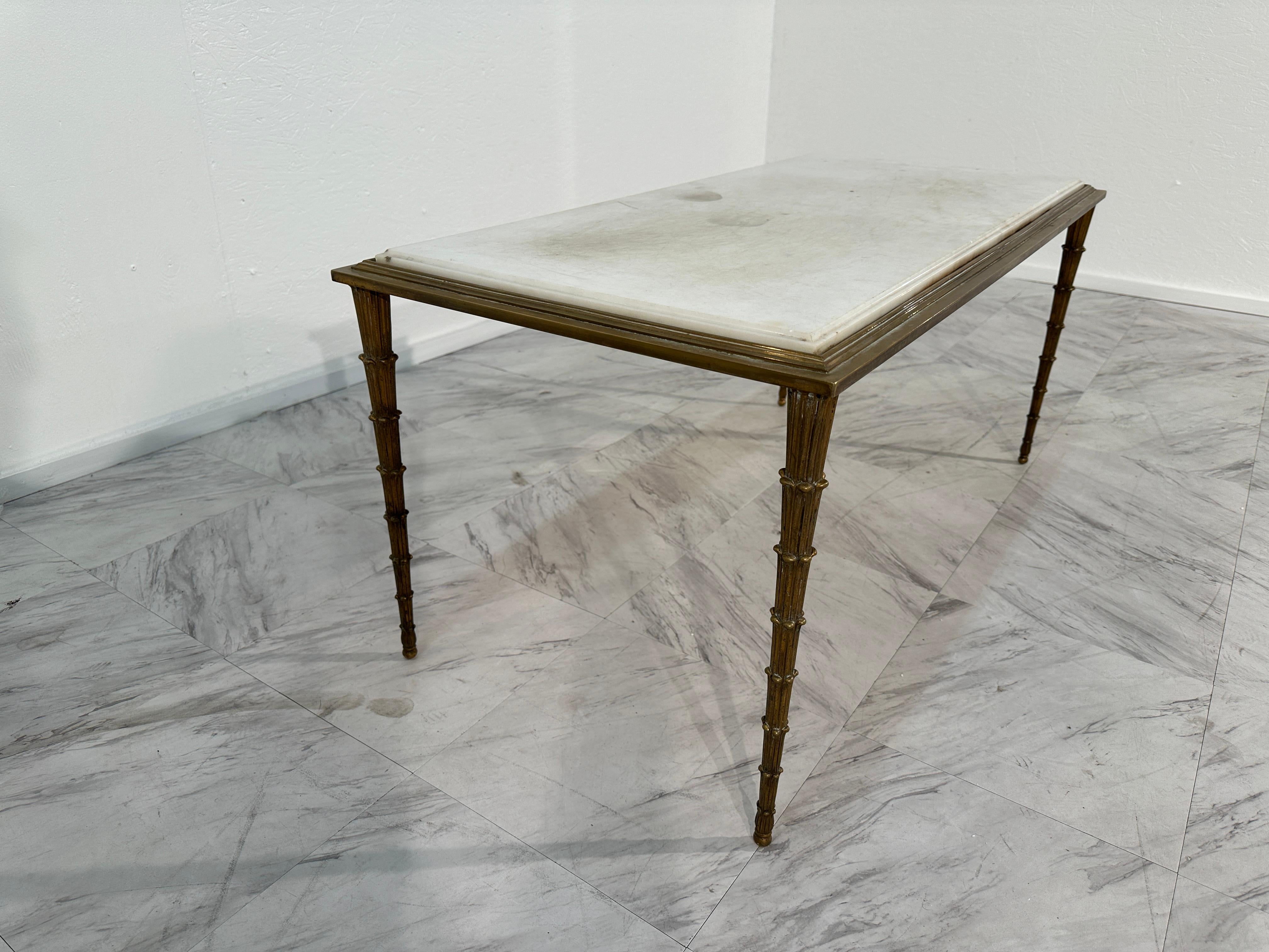 Midcentury Maison Bagues French Bronze Coffee Table 1970s For Sale 3