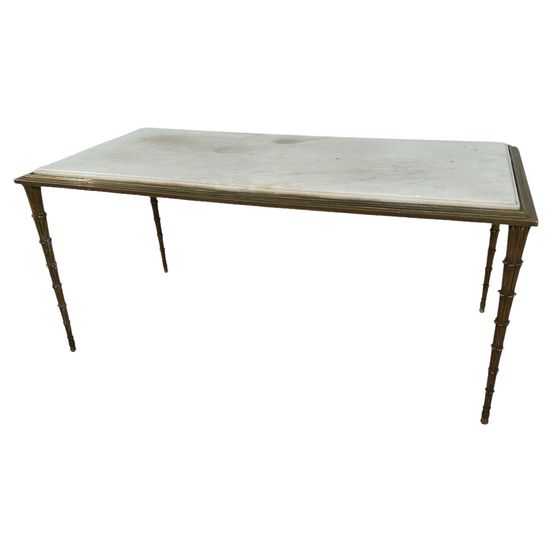 Midcentury Maison Bagues French Bronze Coffee Table 1970s