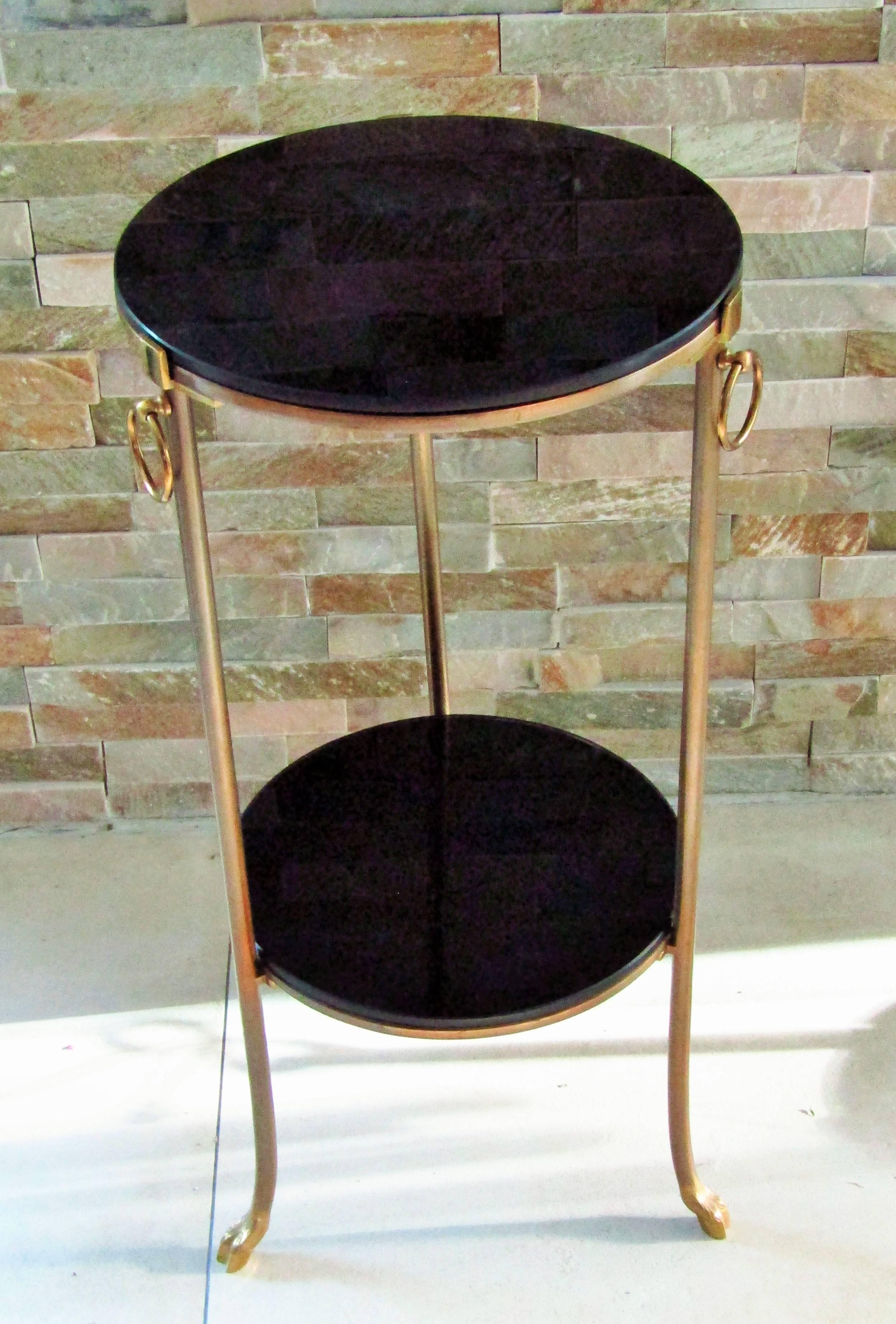 Midcentury Maison Charles Brass Side Table 3