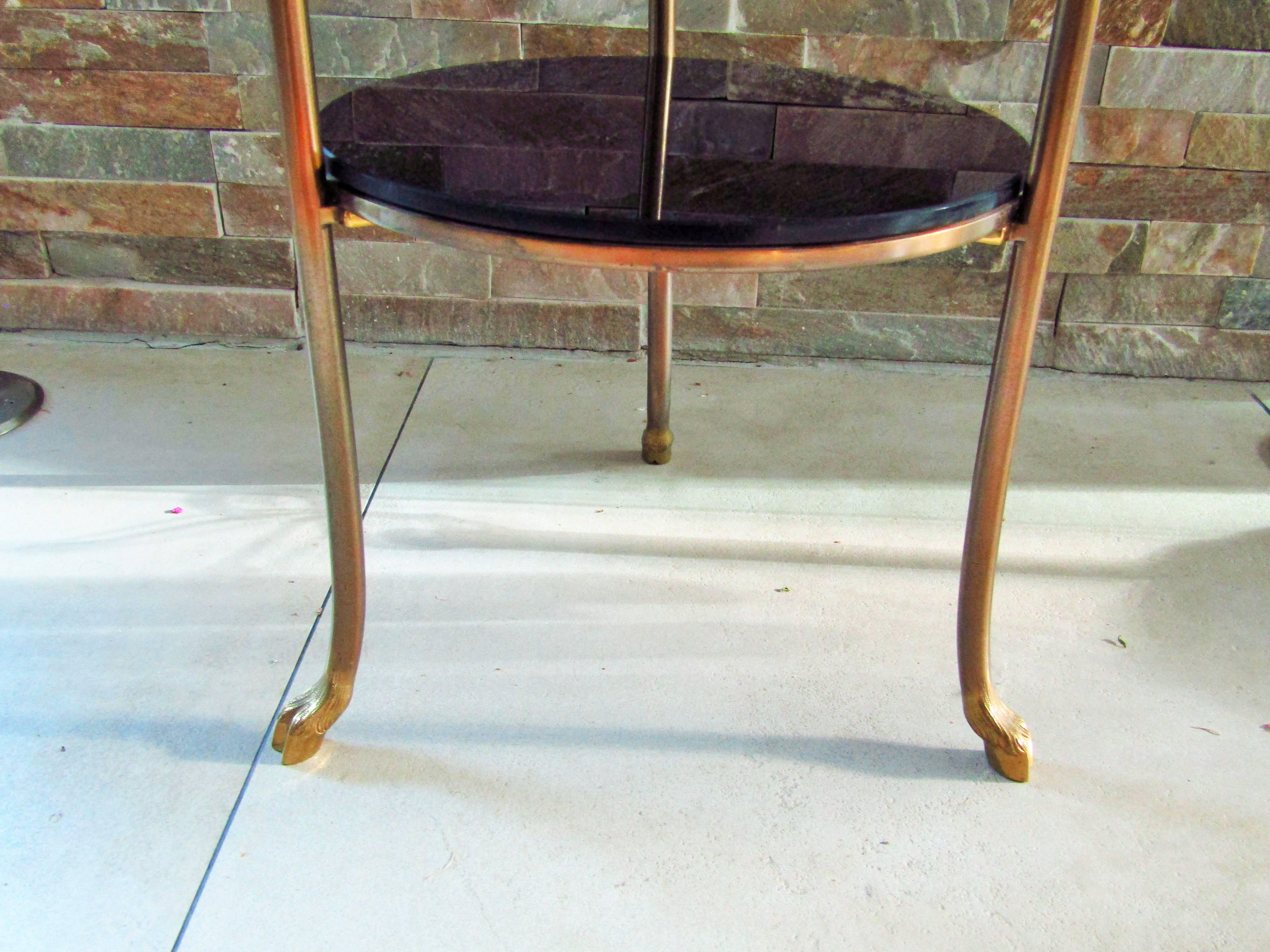 Midcentury Maison Charles Brass Side Table 4