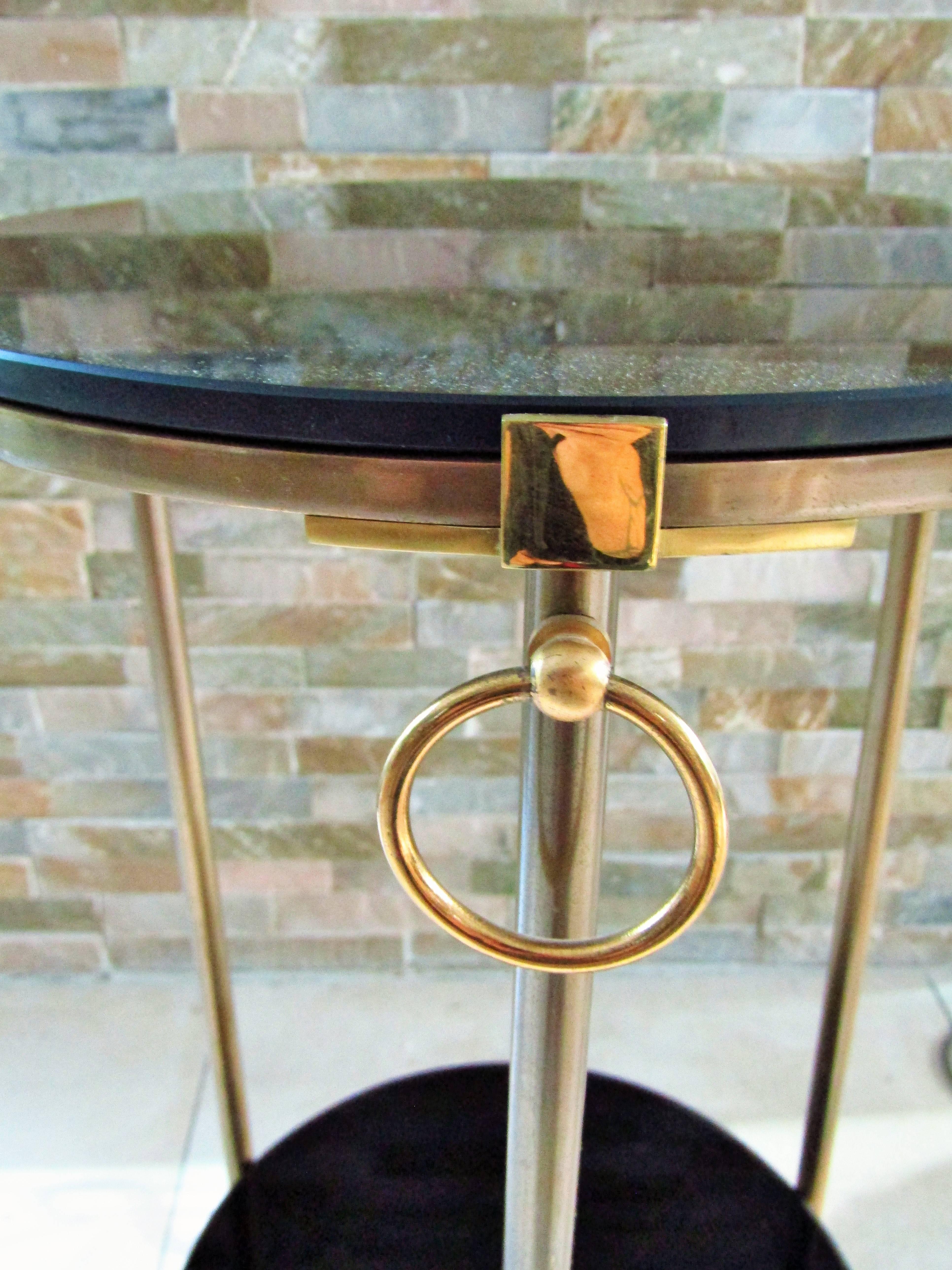 Midcentury Maison Charles Brass Side Table 6