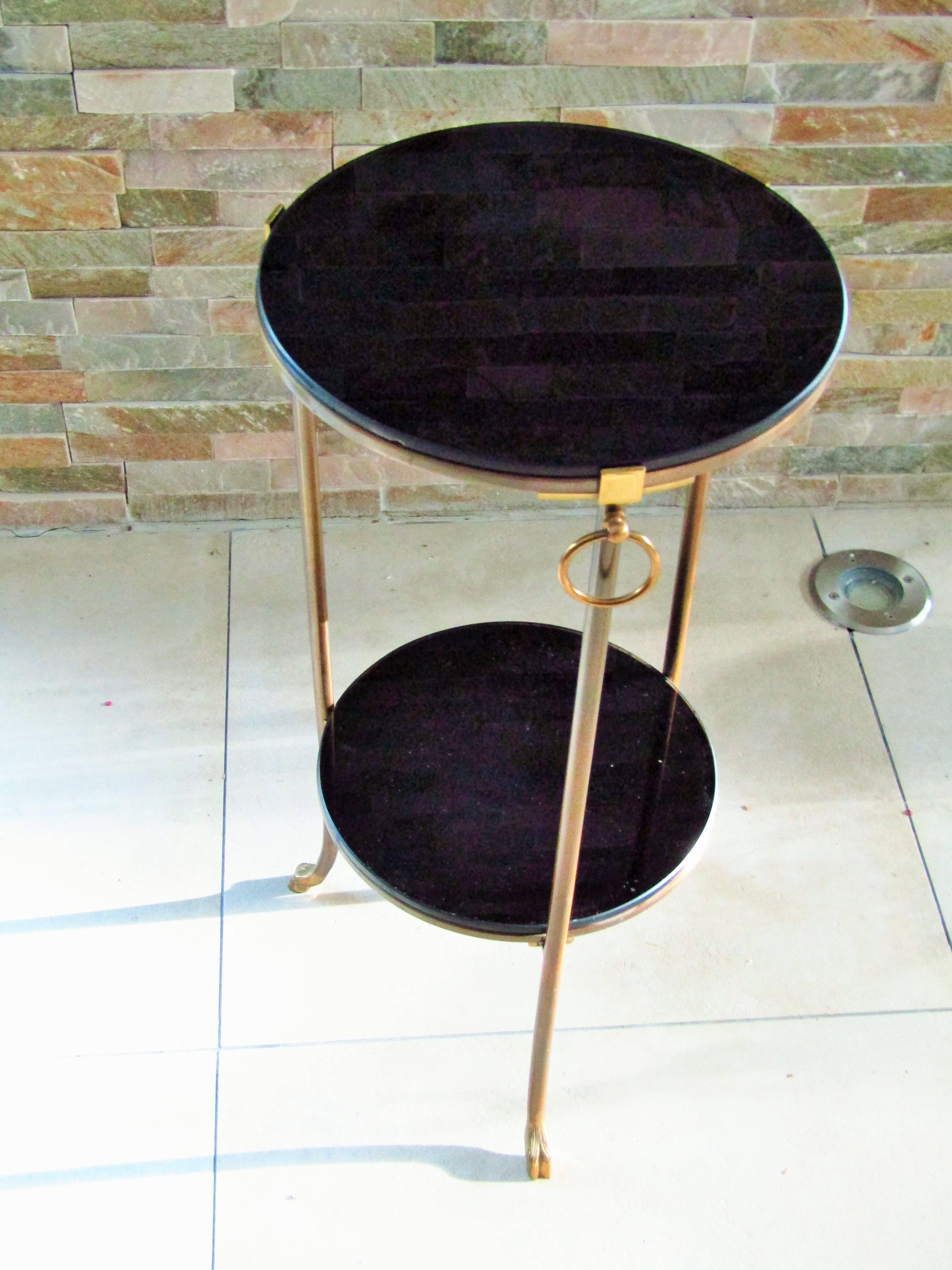 Midcentury Maison Charles Brass Side Table 1