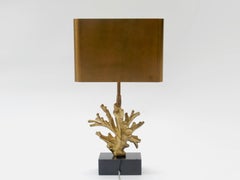 Midcentury Maison Charles Bronze Coral Table Lamp