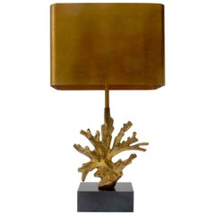 Midcentury Maison Charles Bronze Coral Table Lamp