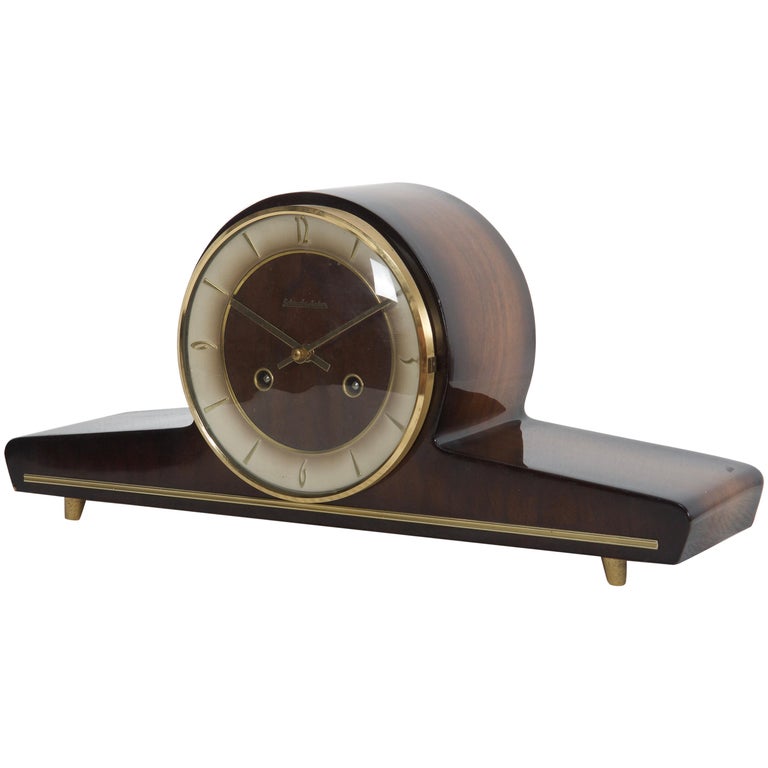 Midcentury Mantel Clock at 1stDibs | mid century mantel clock, mid