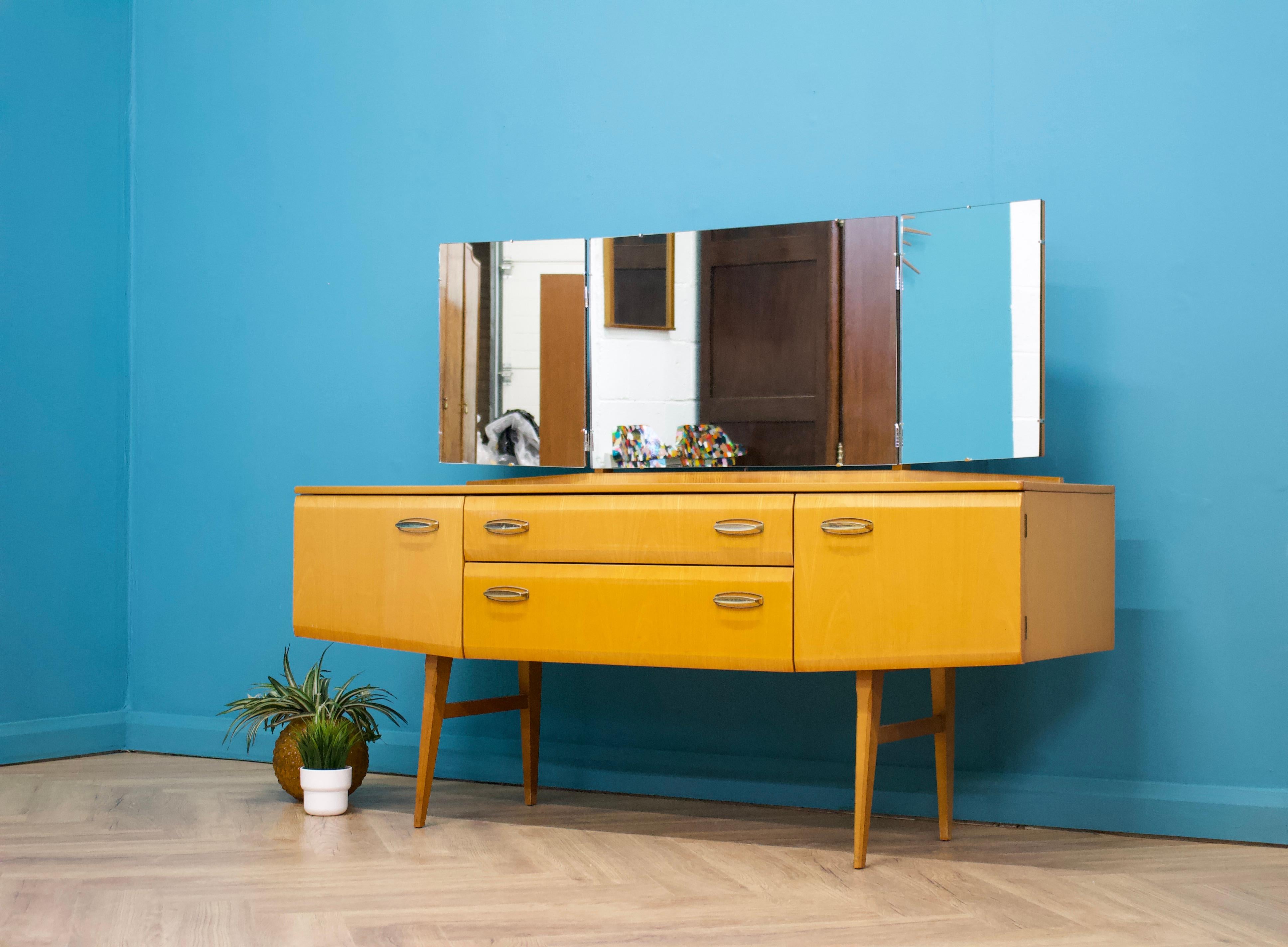 British Midcentury, Maple Sideboard or Chest of Drawers by Meredew, 1960s For Sale