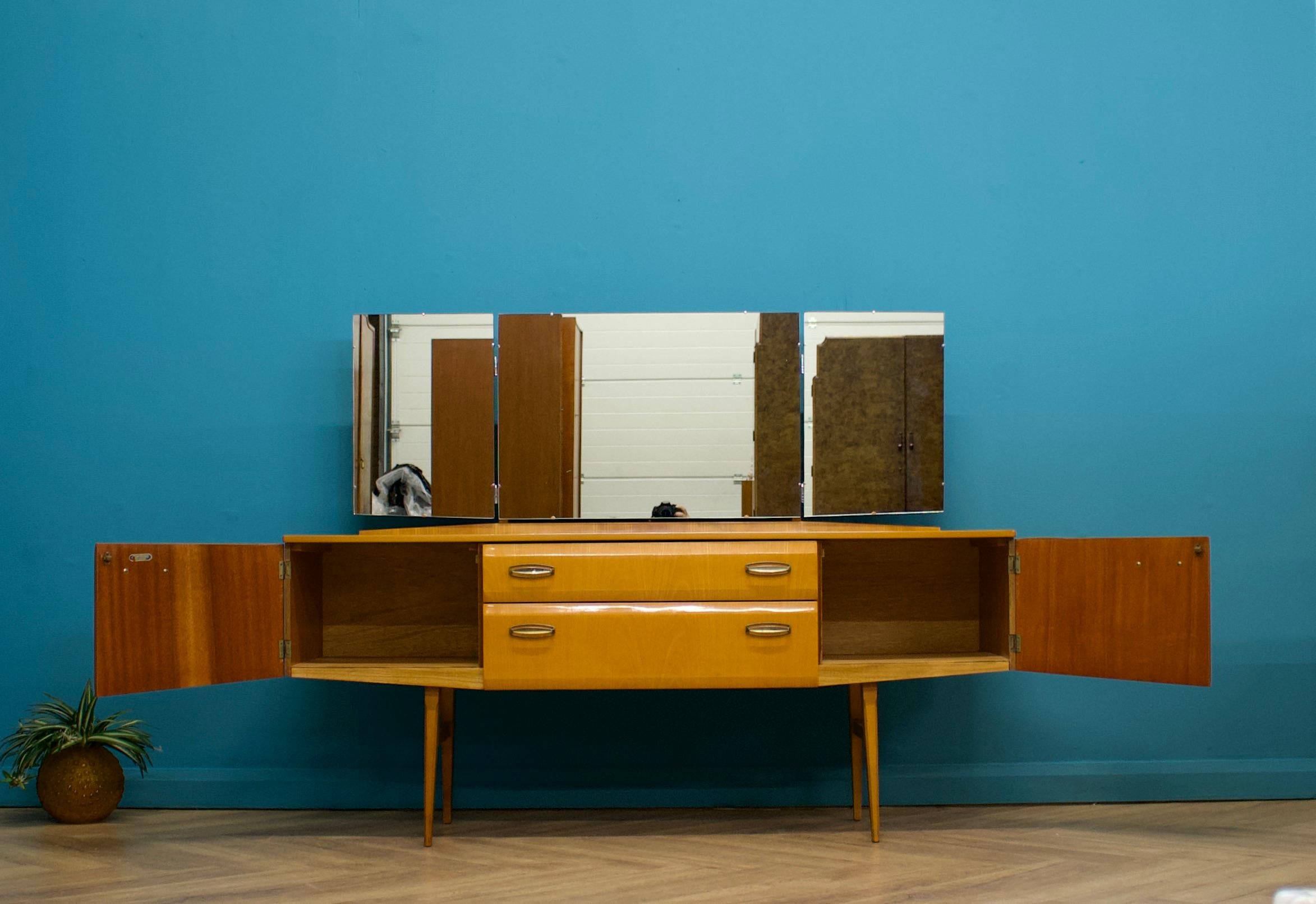 Oak Midcentury, Maple Sideboard or Chest of Drawers by Meredew, 1960s For Sale