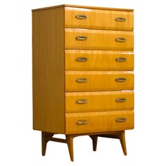 Midcentury, Maple Tallboy Chest of Drawers by Meredew, 1960s