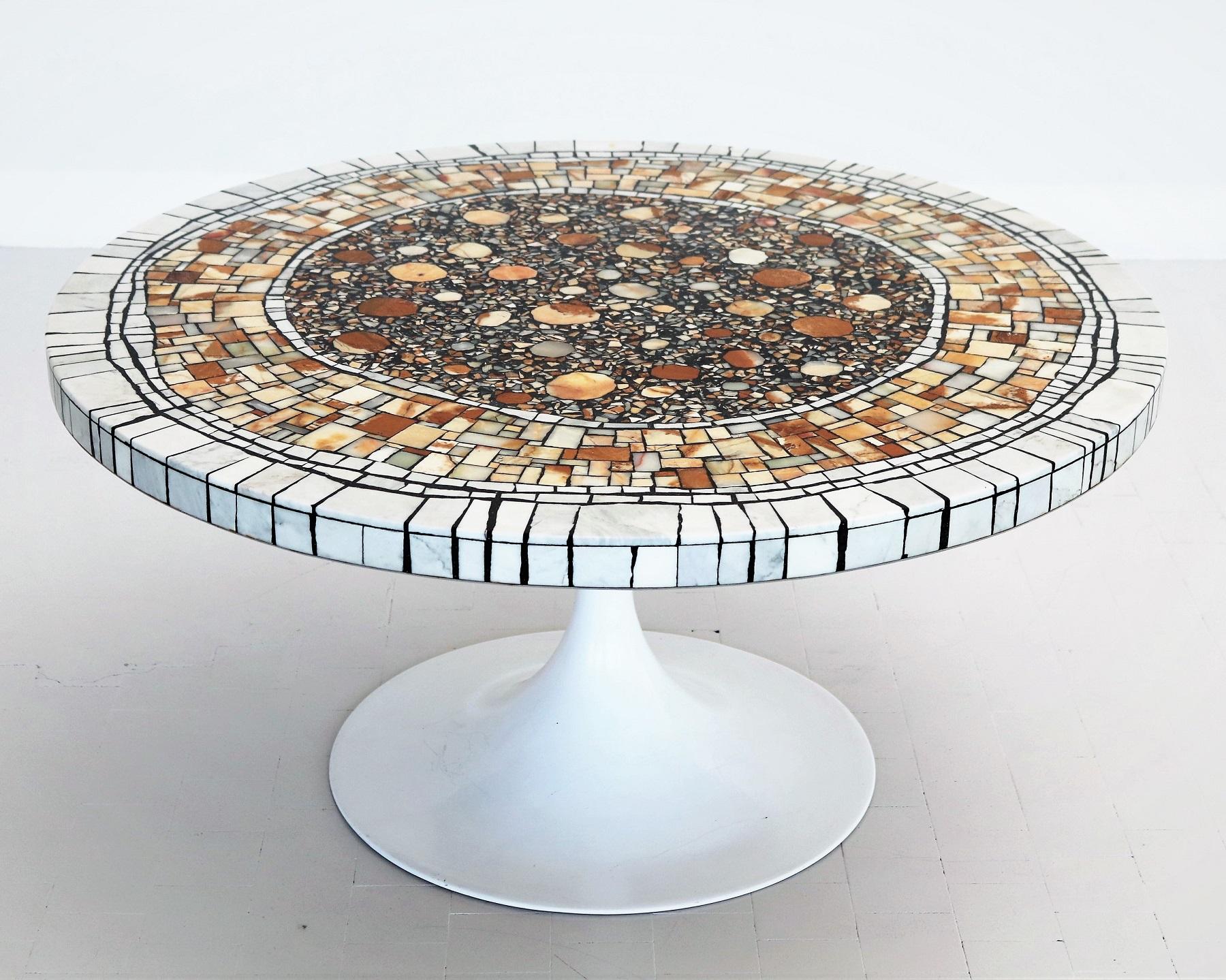 Midcentury Marble and Onyx Brutalist Coffee Table by Heinz Lilienthal, 1970s 9