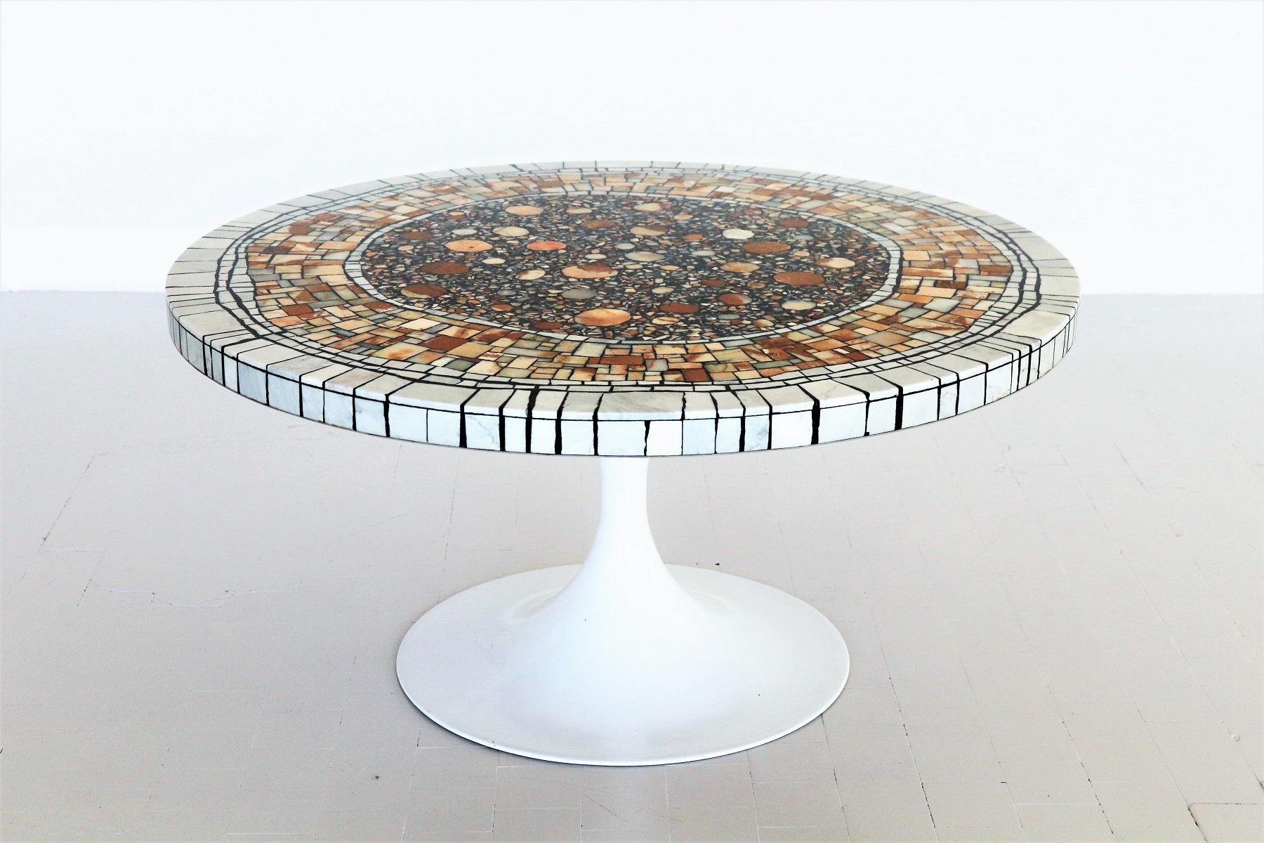 Late 20th Century Midcentury Marble and Onyx Brutalist Coffee Table by Heinz Lilienthal, 1970s