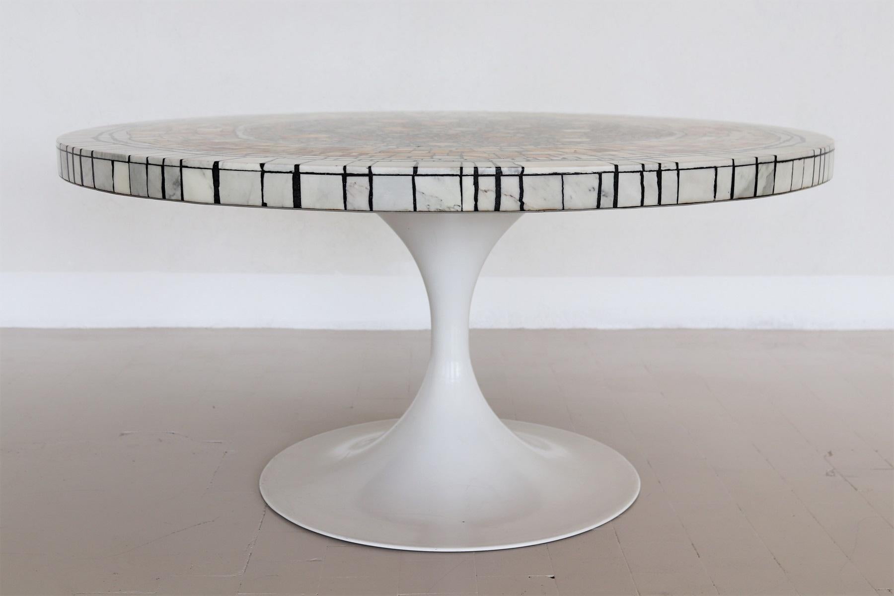 Midcentury Marble and Onyx Brutalist Coffee Table by Heinz Lilienthal, 1970s 1