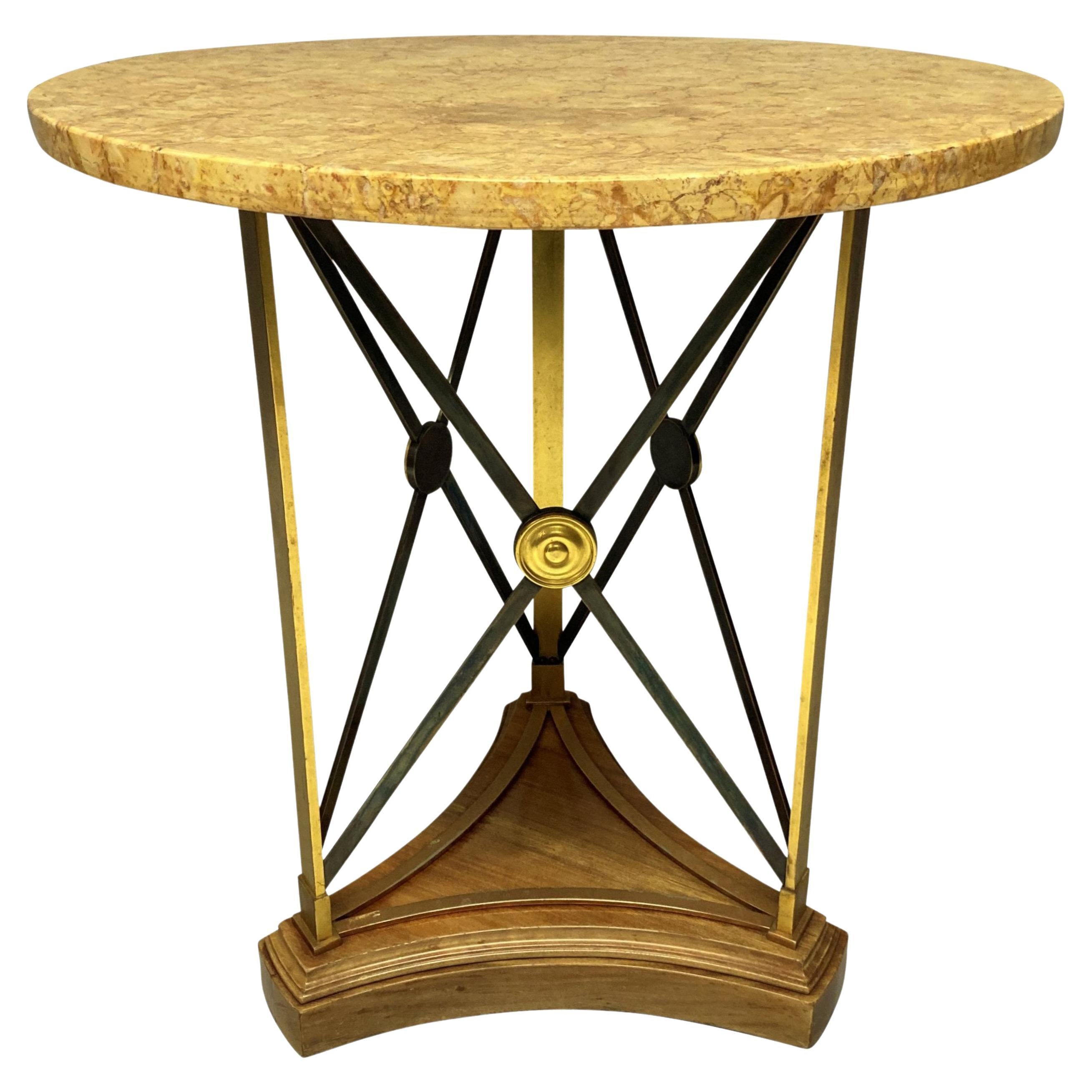 Gueridon-Tisch mit Marmorplatte aus der Jahrhundertmitte