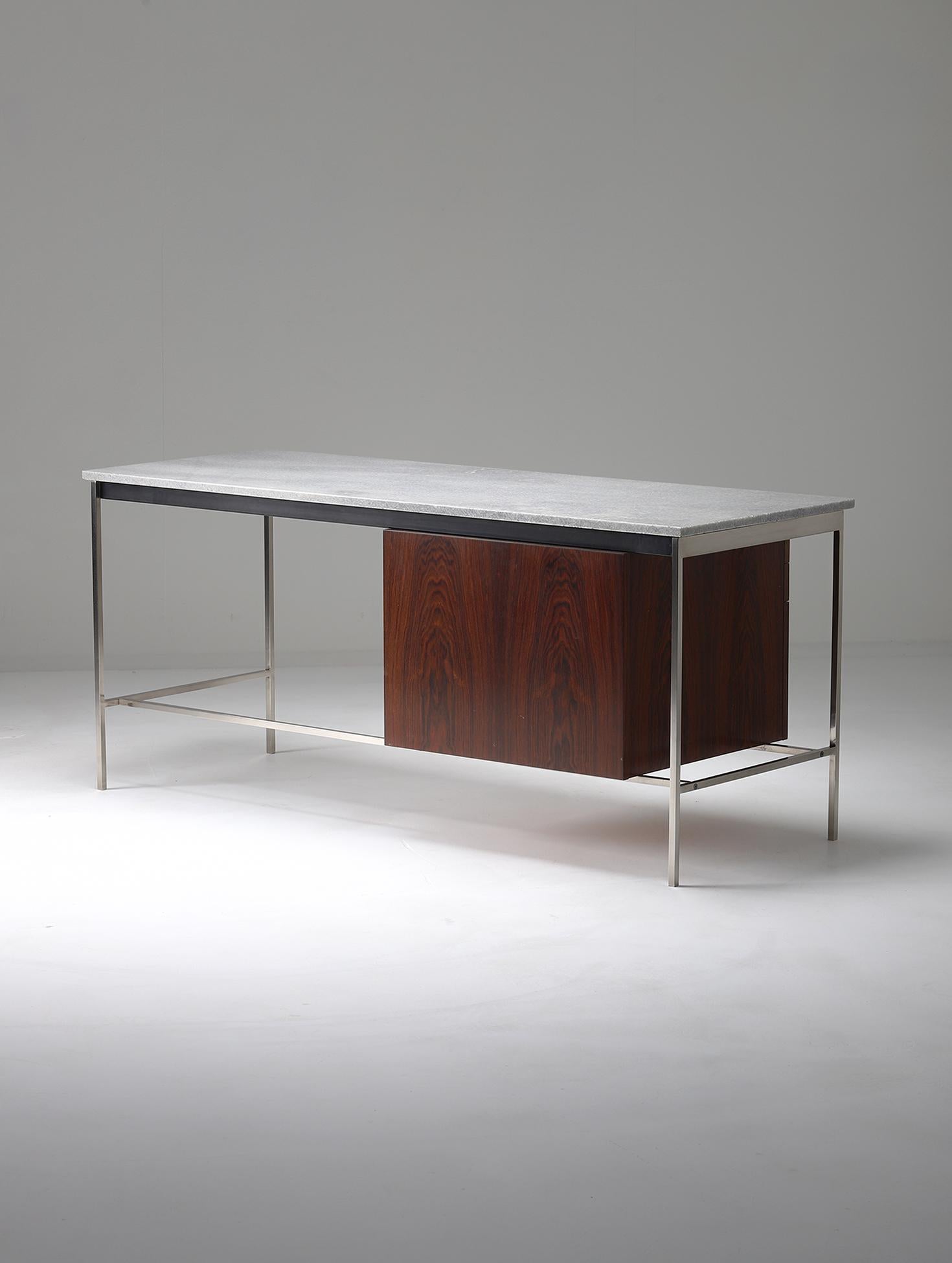 Midcentury Marble Vanity Table / Desk by Alfred Hendrix for Belform, 1960 2