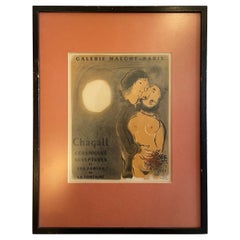 Midcentury Marc Chagall Galerie Maeght, Paris Lithograph Exhibition Poster