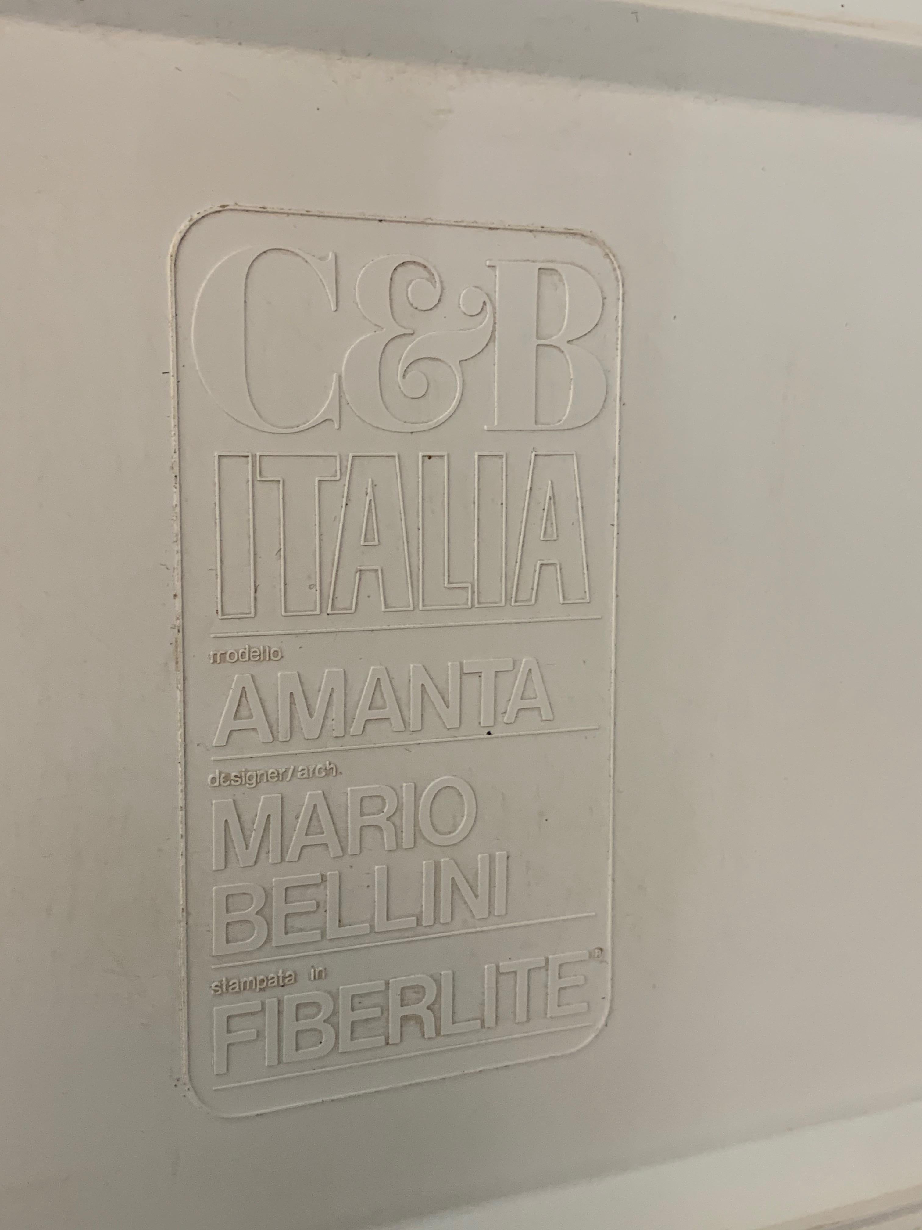 Midcentury Mario Bellini Brown Chenille Amanta Lounge Chair for C&B Italia 1960s 10