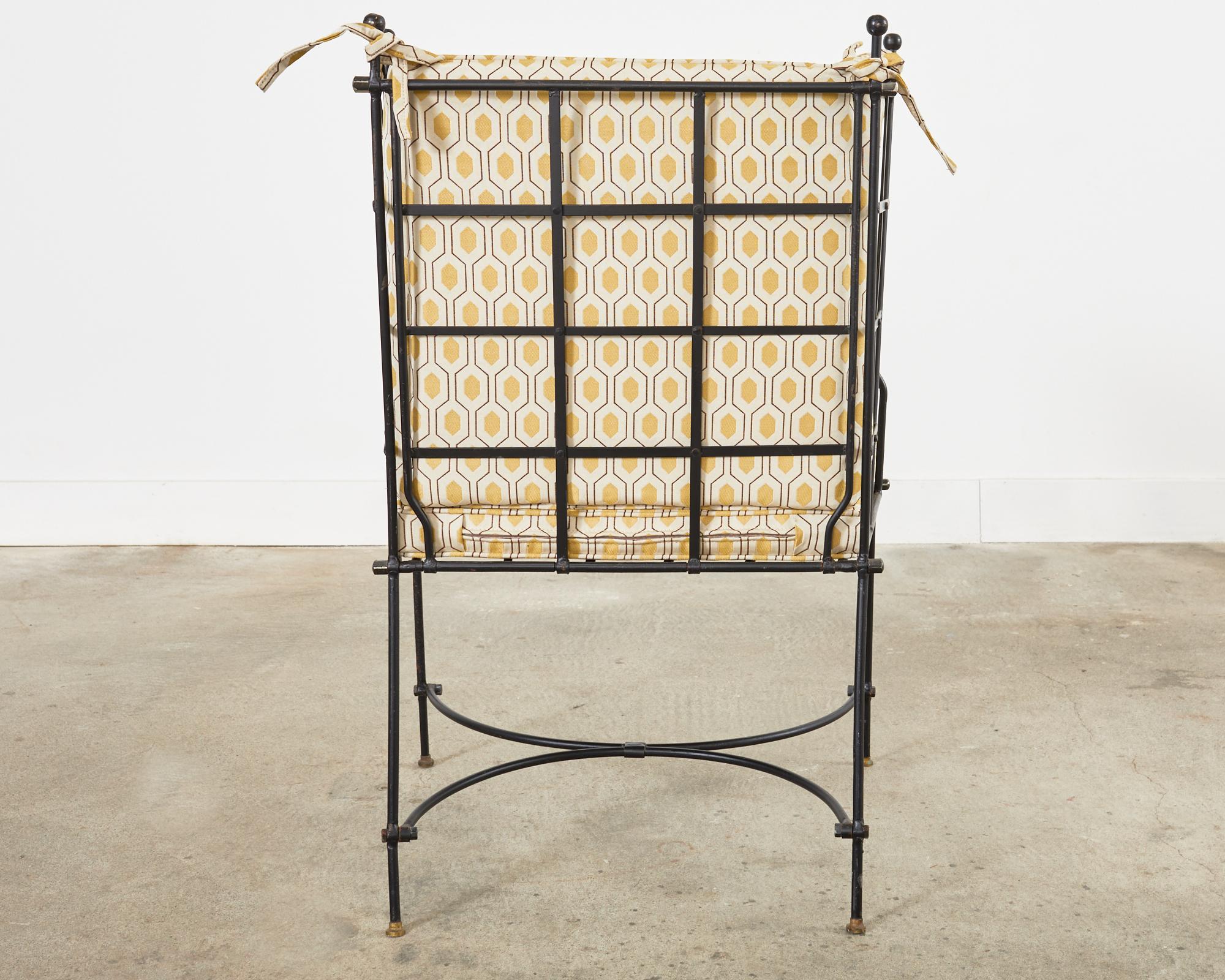 Midcentury Mario Papperzini for Salterini Iron Wingback Garden Chair For Sale 13