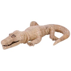 Midcentury Mario Torres Wicker Alligator