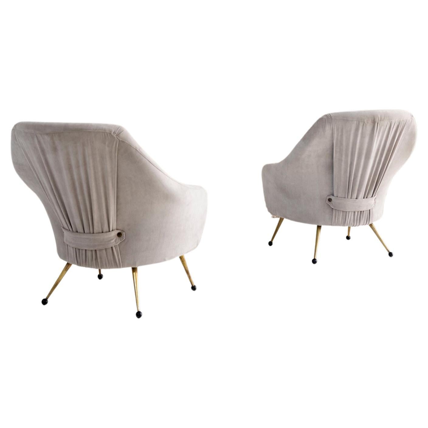Midcentury Martingala armchairs designed by Marco Zanuso for Arflex, Italy 1950