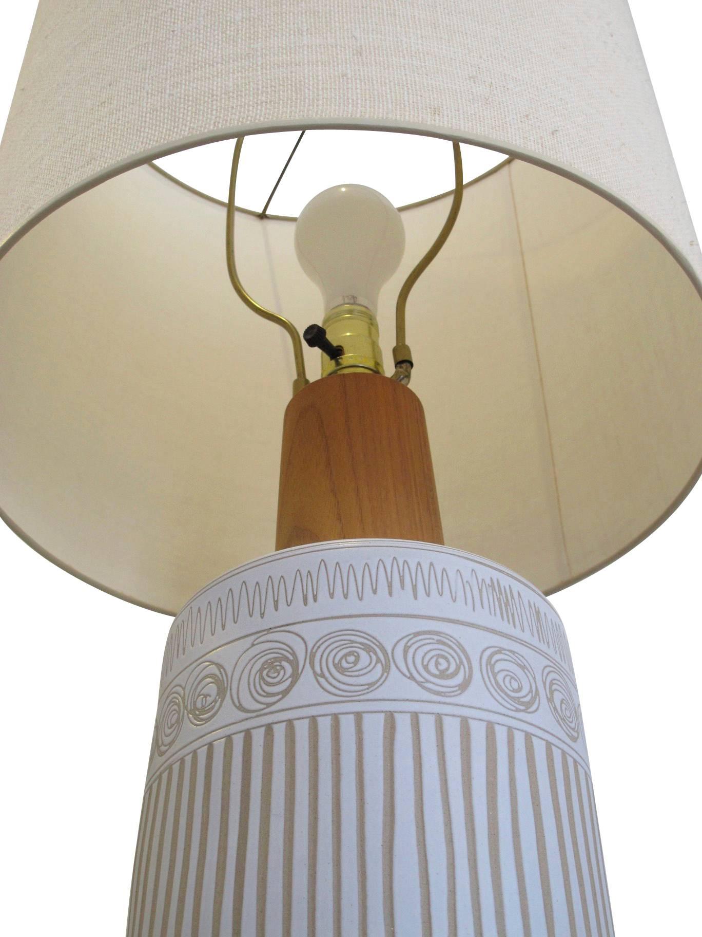 20th Century Midcentury Martz Glazed Ceramic Lamp for Marshall Studios