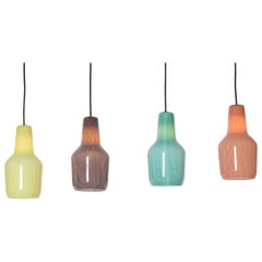 Midcentury Massimo Vignelli for Venini 4 Murano Chandelier, Italia, 1958