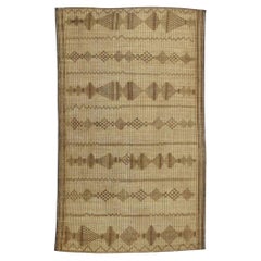 Midcentury Mauritanian Tuareg Mat 6' x 9'4