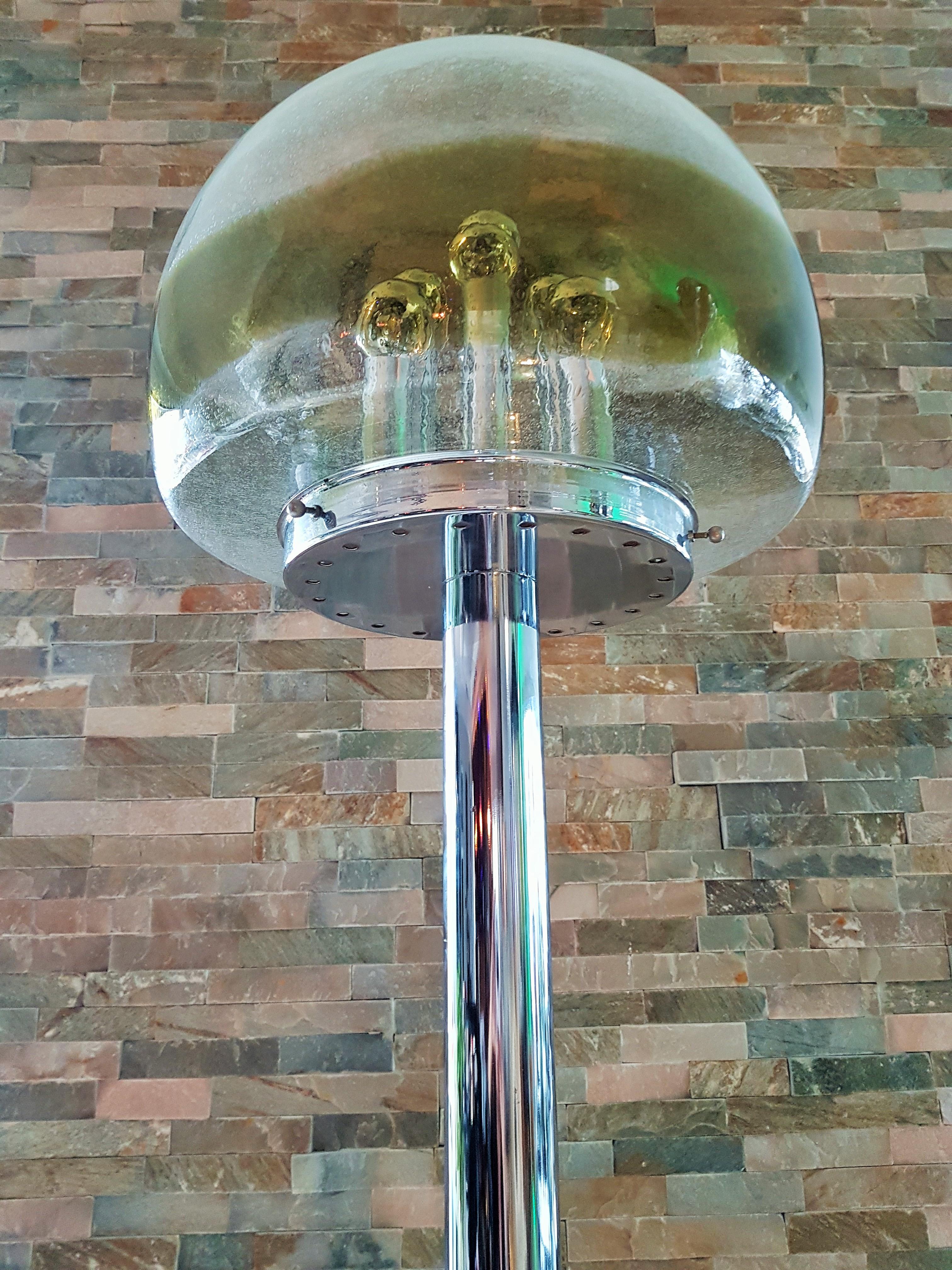 Midcentury Mazzega Blown Glass Floor Lamp, Italy, 1968 6