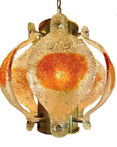 Midcentury Mazzega Murano Glass Chandelier