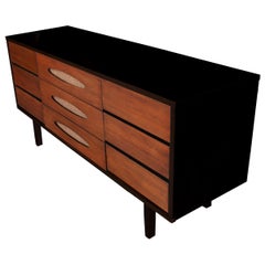 Vintage Midcentury McCoy Walnut Ebonized Dresser