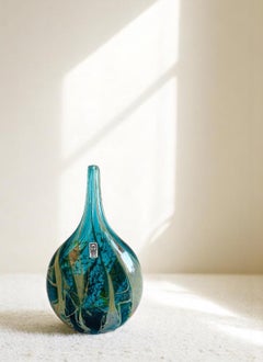 Jarrón de mediados de siglo Mdina Glass "Lollipop" de Michael Harris, Malta, hacia la década de 1960