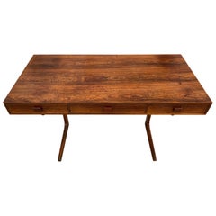 Midcentury Medium Sized Minimalist Rosewood Desk by Georg Petersens