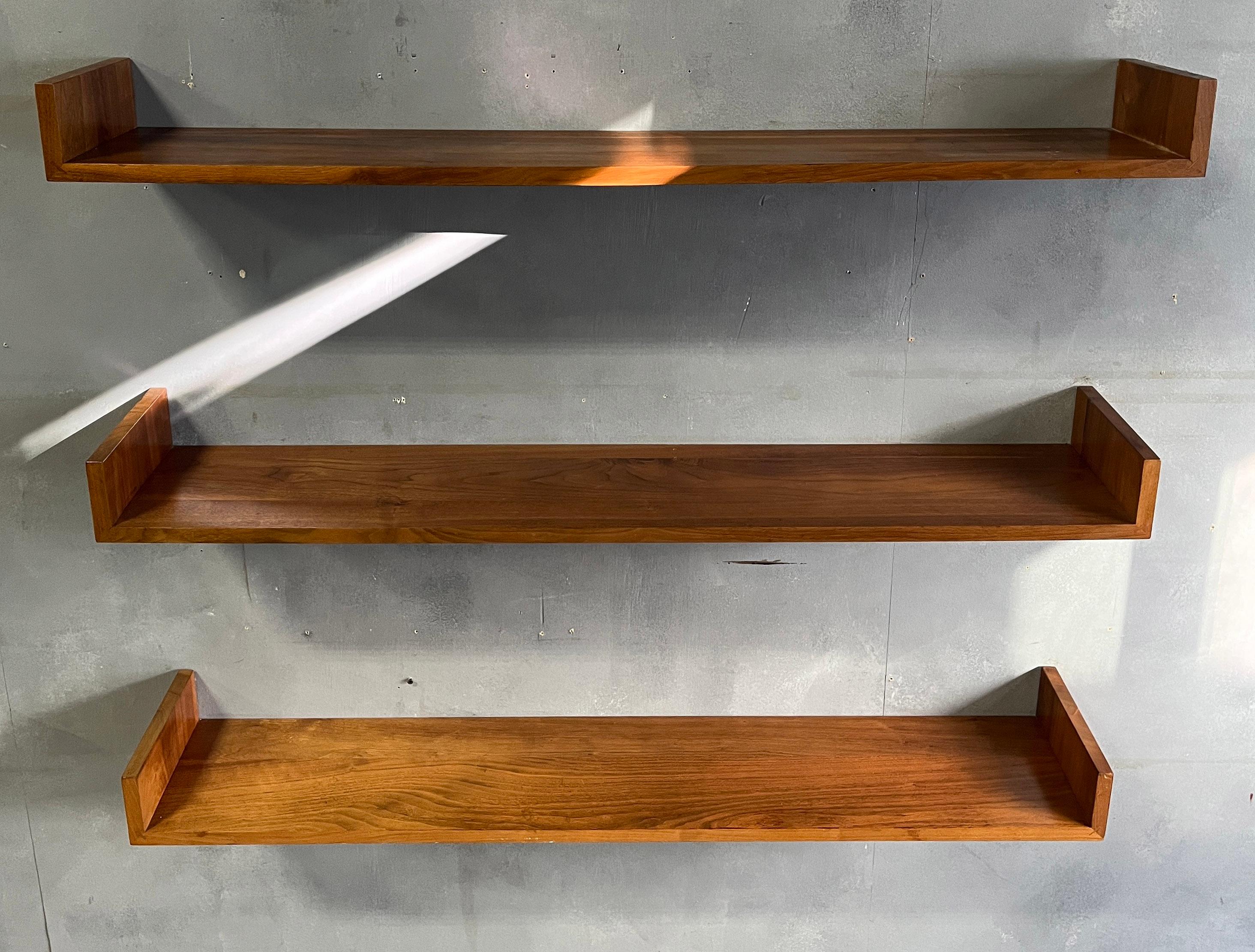 Midcentury Mel Smilow Wall Mounted Shelves In Good Condition In BROOKLYN, NY