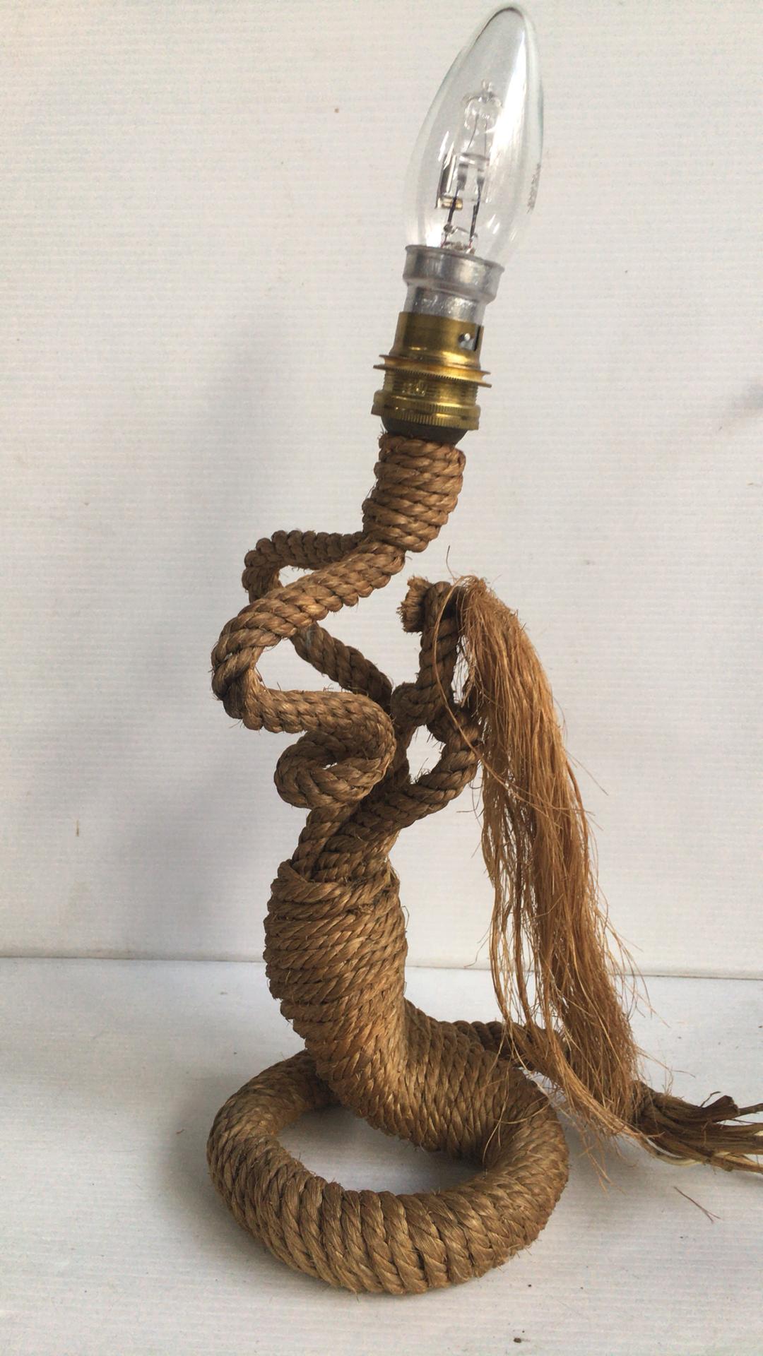 Mid-Century Meerjungfrauen-Seil-Lampe Adrien Audoux & Frida Minet (Moderne der Mitte des Jahrhunderts) im Angebot