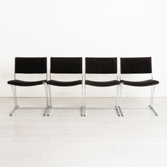 Sillas de comedor cromadas Merrow Associates de mediados de siglo por Richard Young, c.1970