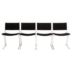 Vintage Midcentury Merrow Associates Chrome Dining Chairs by Richard Young, c.1970