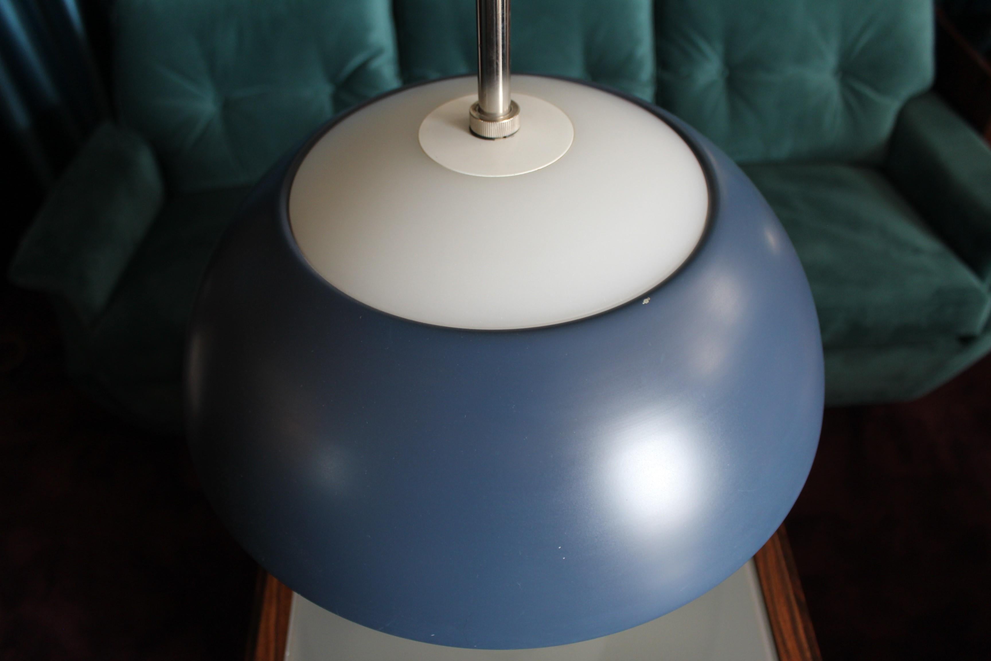 Midcentury Metal and Glass Finn Juhl Table Lamp, 1965 In Good Condition In Matosinhos, PT