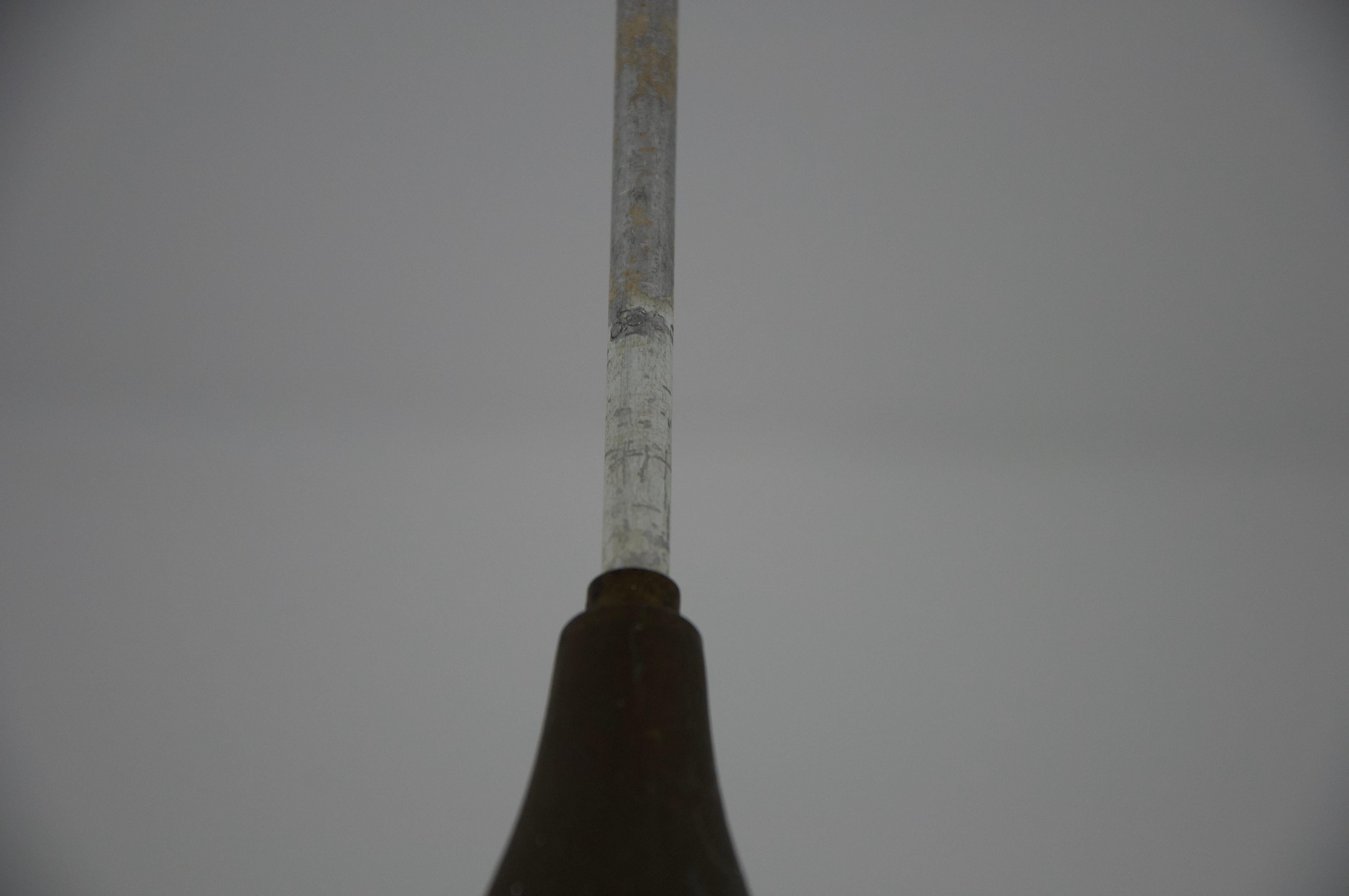 Lampe suspendue en métal et verre du milieu du siècle, 1960, Italie en vente 6